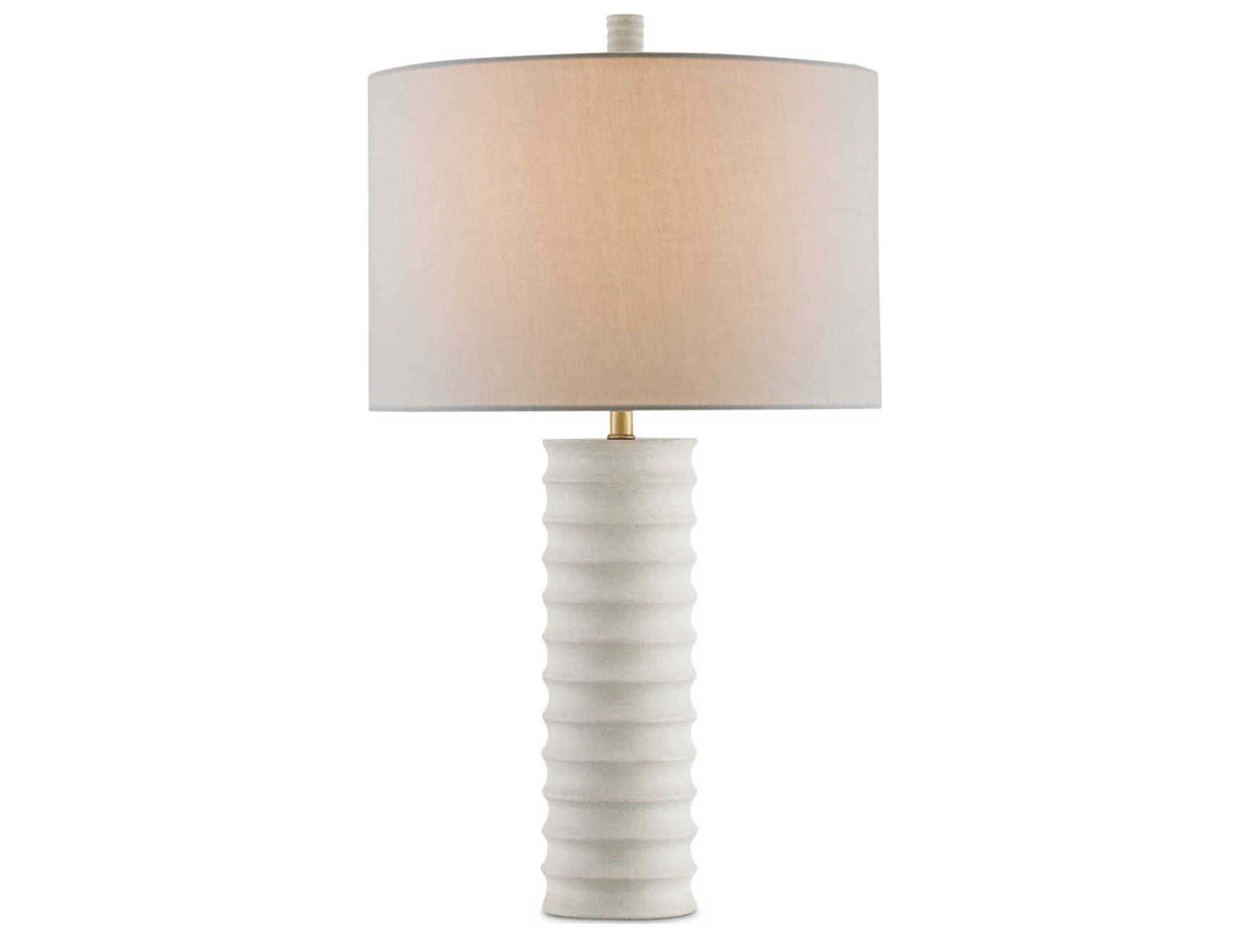 Currey & Company Snowdrop Natural White Table Lamp