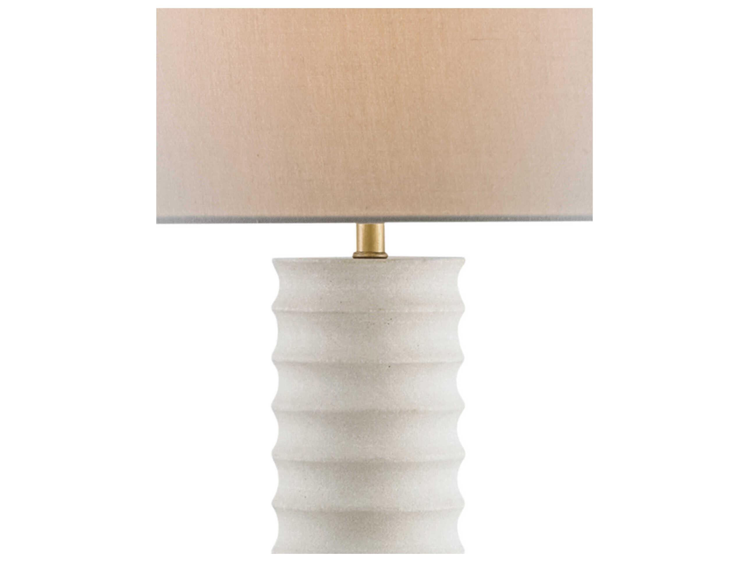 Currey & Company Snowdrop Natural White Table Lamp