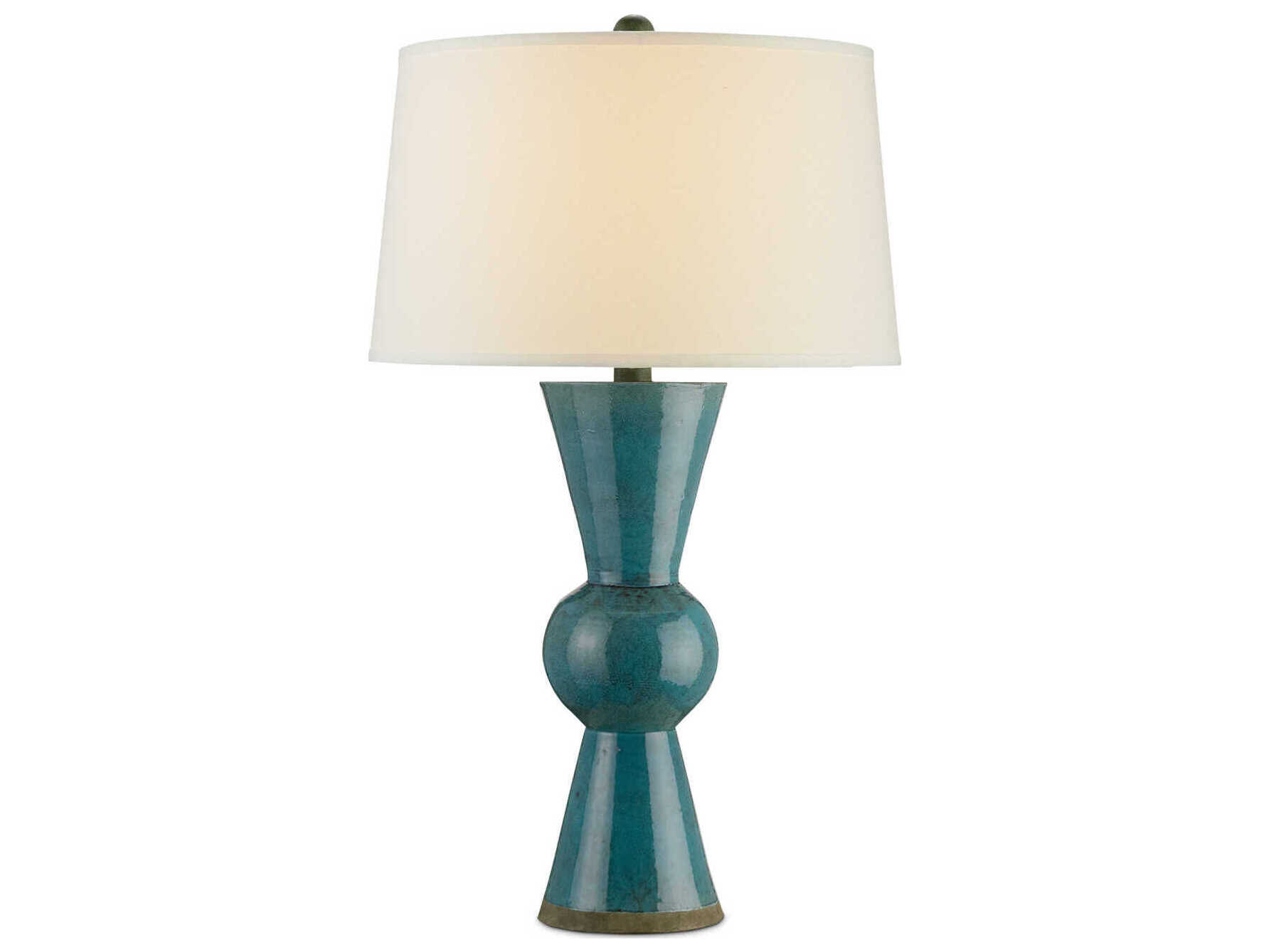 Currey & Company Upbeat Teal Blue Table Lamp
