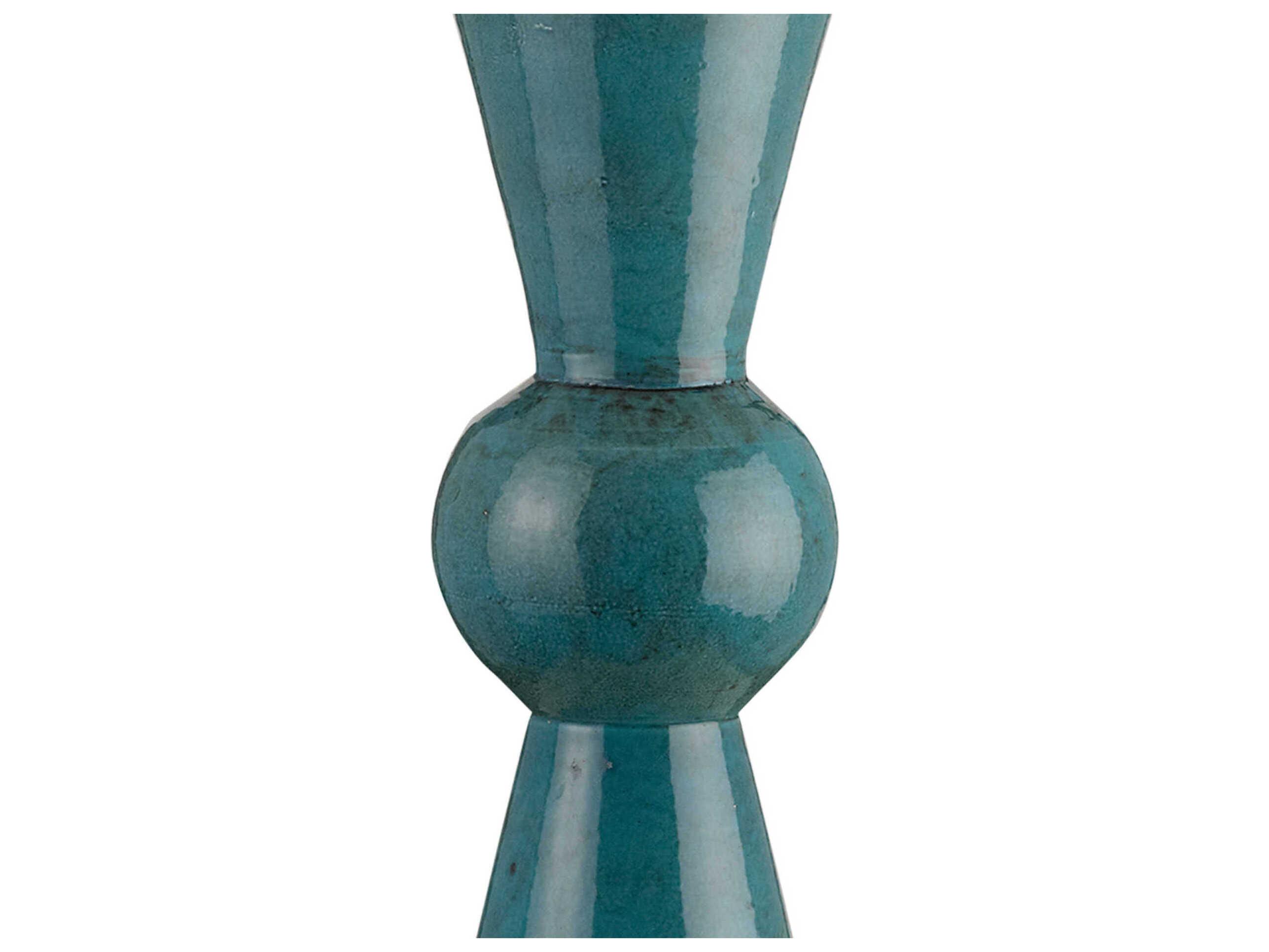 Currey & Company Upbeat Teal Blue Table Lamp