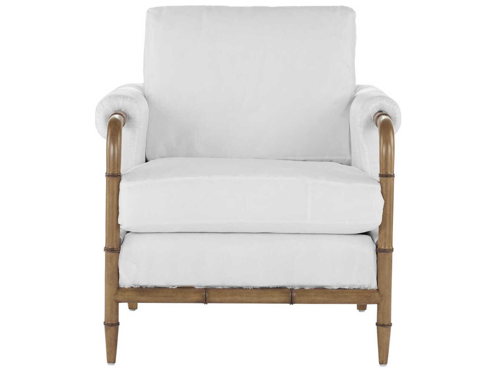 Currey & Company Merle White Fabric Accent Chair