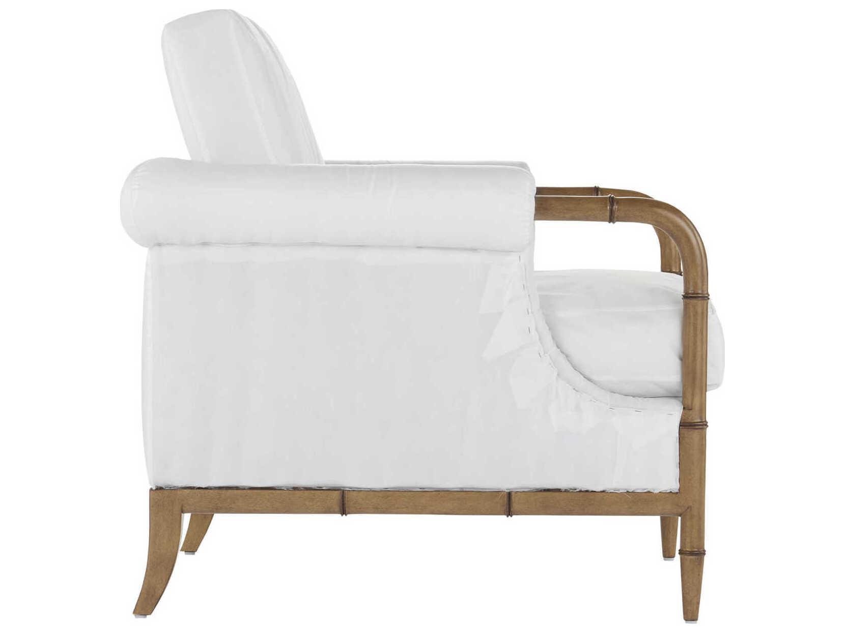 Currey & Company Merle White Fabric Accent Chair