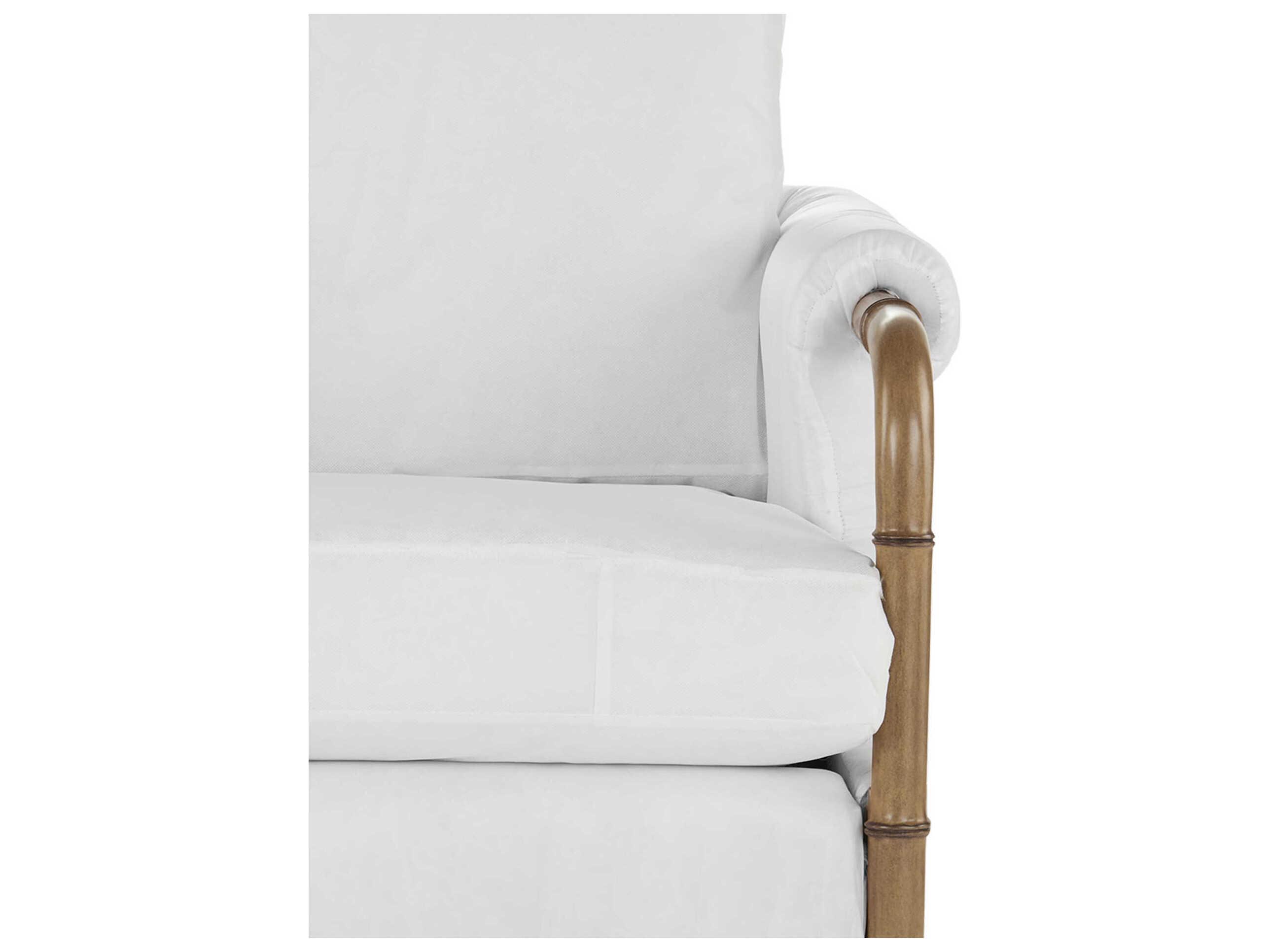 Currey & Company Merle White Fabric Accent Chair