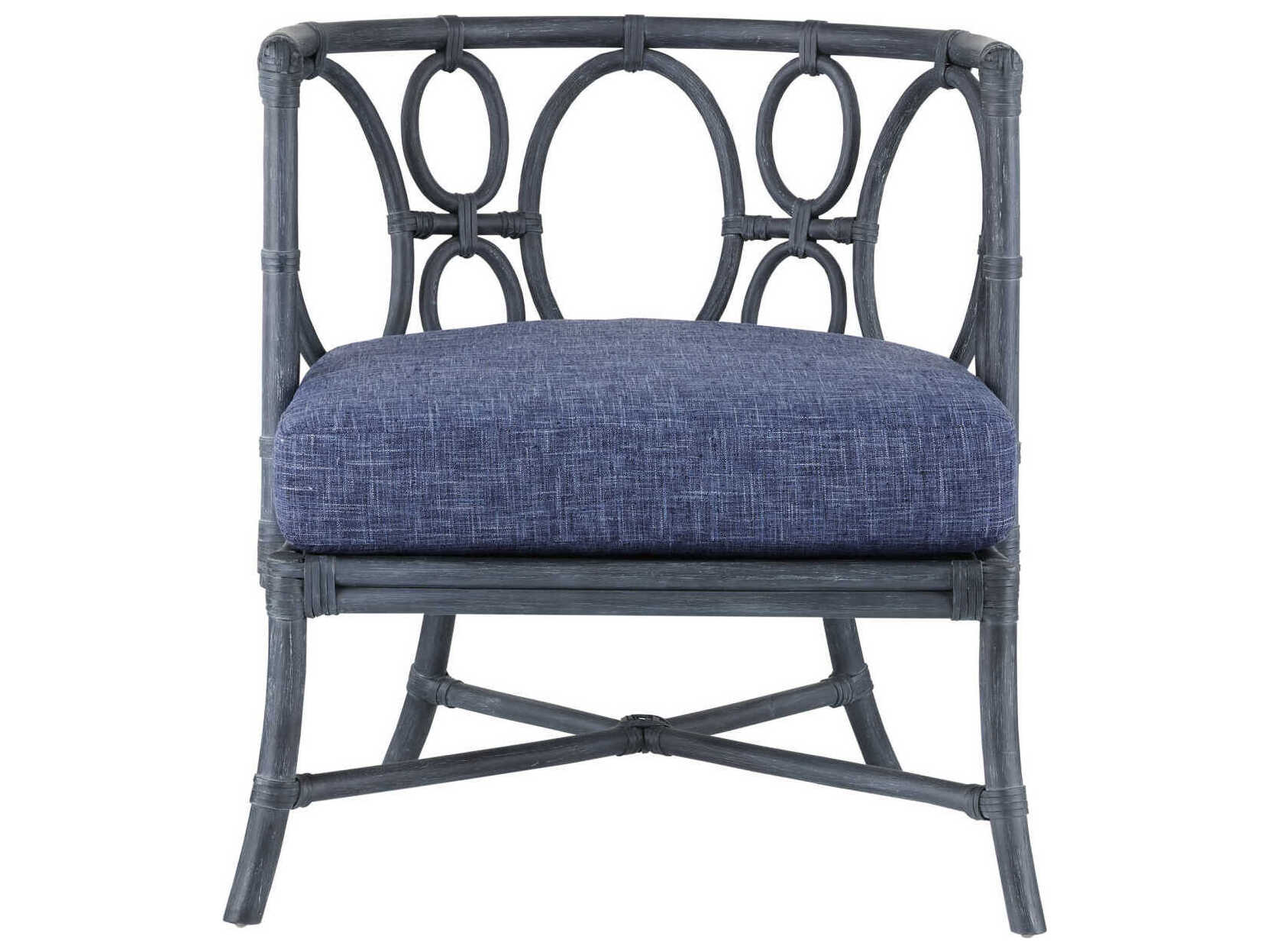 Currey & Company Tegal Blue Fabric Accent Chair