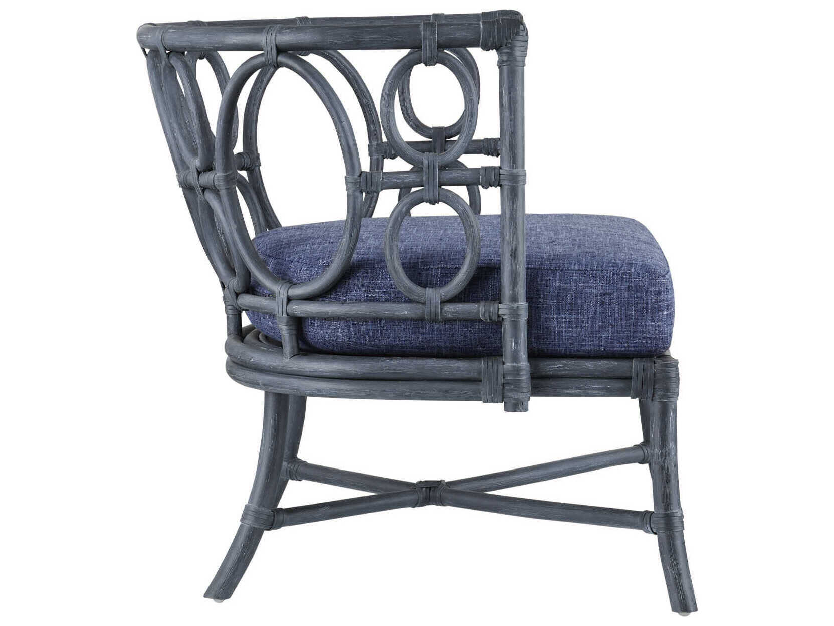 Currey & Company Tegal Blue Fabric Accent Chair