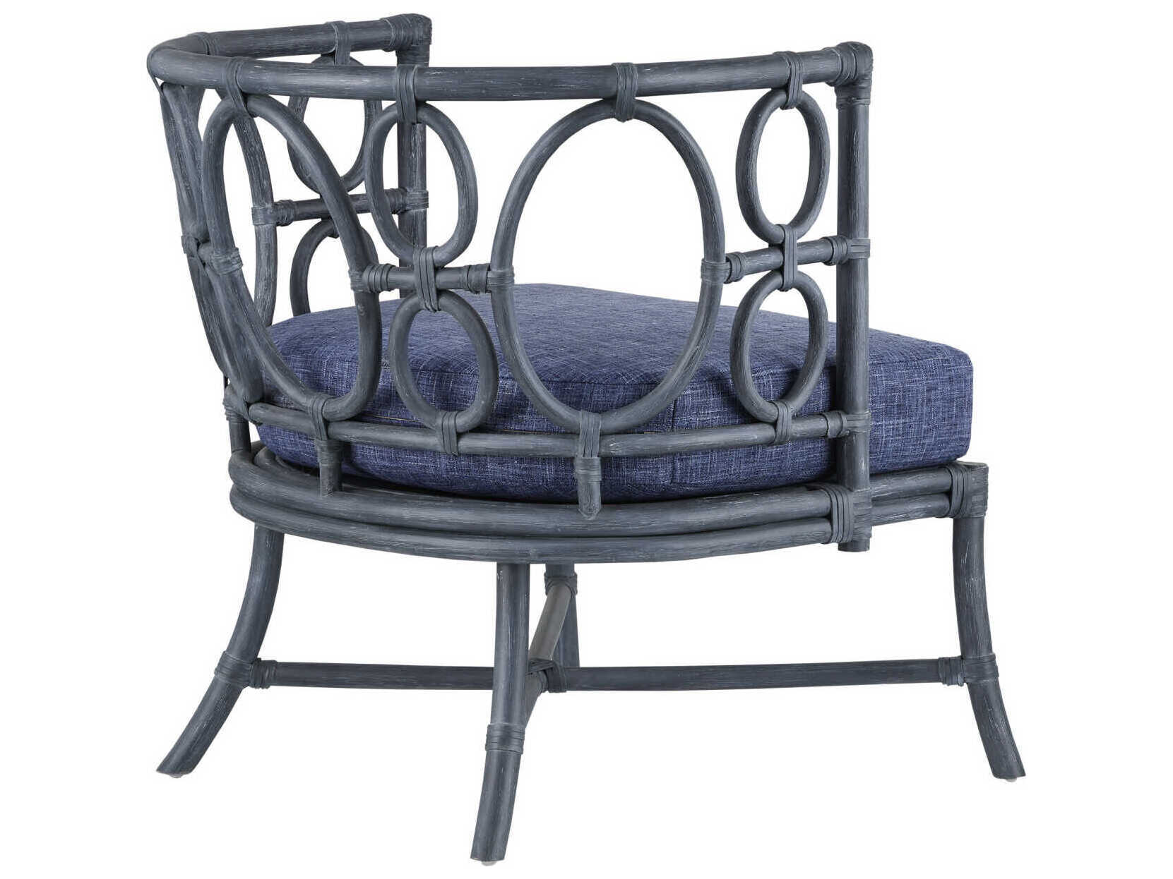 Currey & Company Tegal Blue Fabric Accent Chair