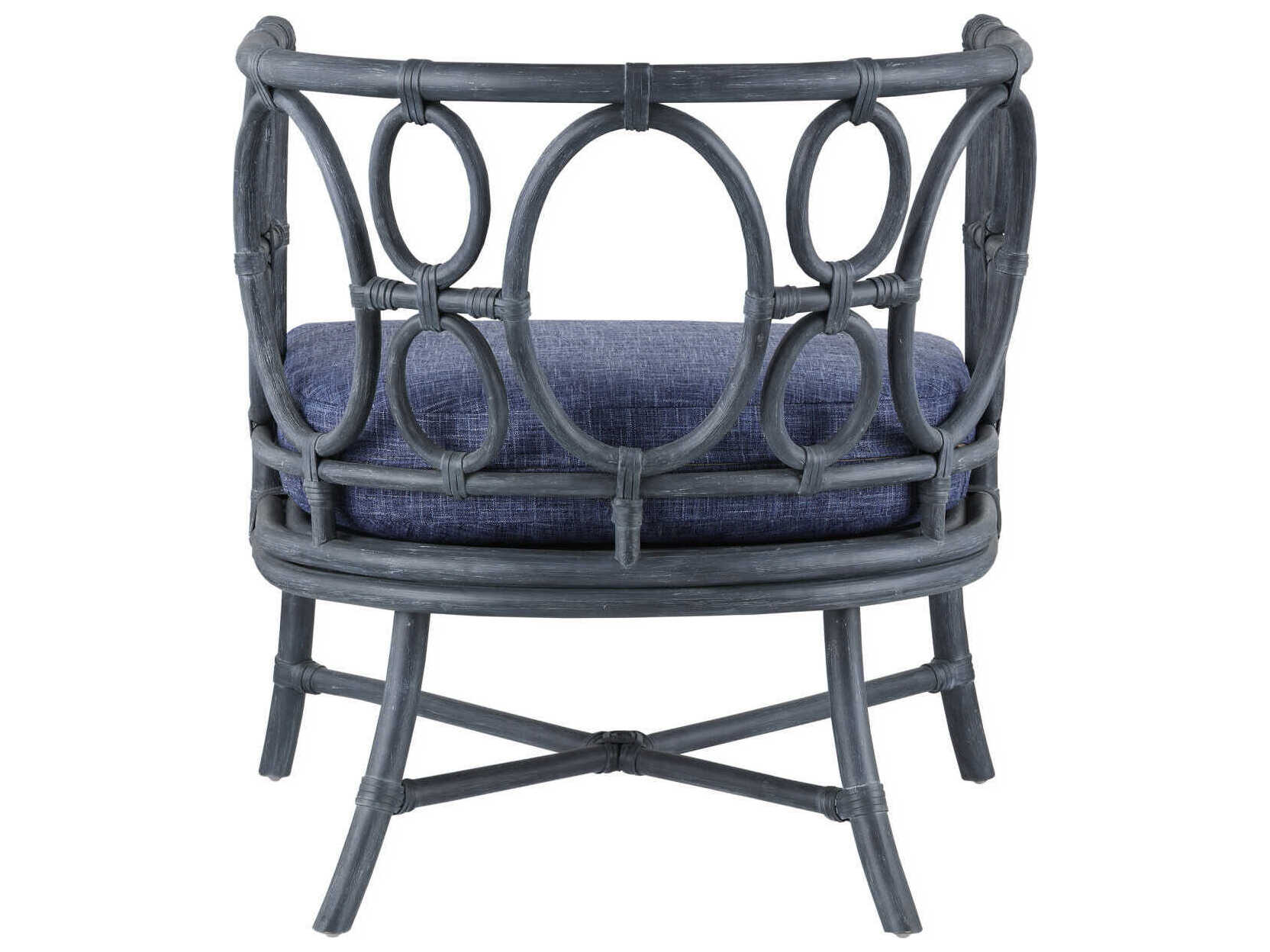 Currey & Company Tegal Blue Fabric Accent Chair