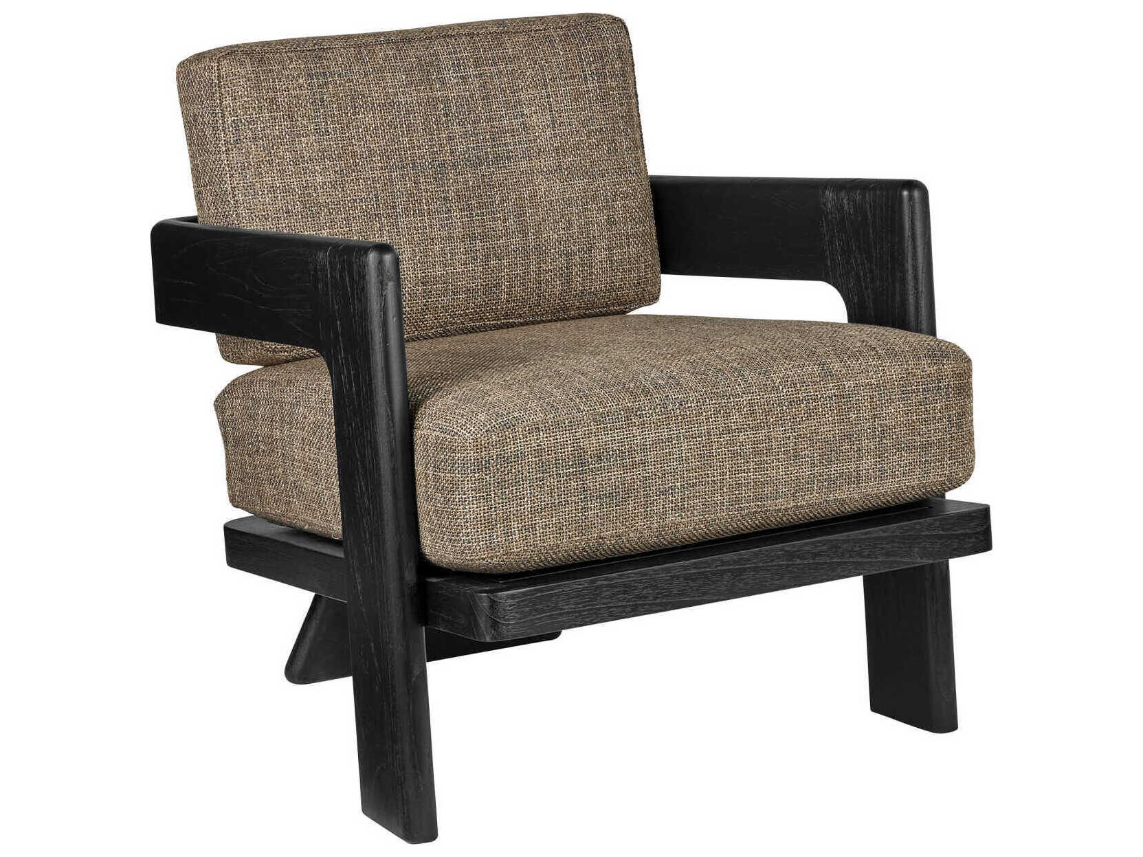 Currey & Company Theo Brown Fabric Accent Chair