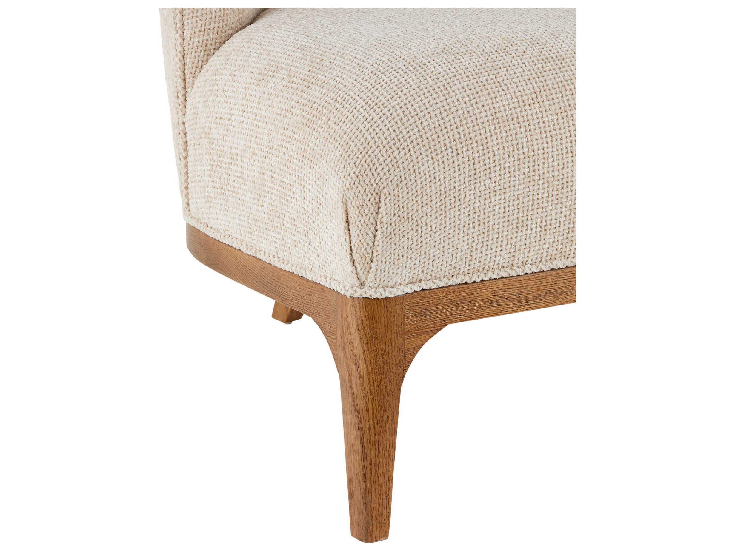 Currey & Company Inga Morel Brown White Upholstered Loveseat