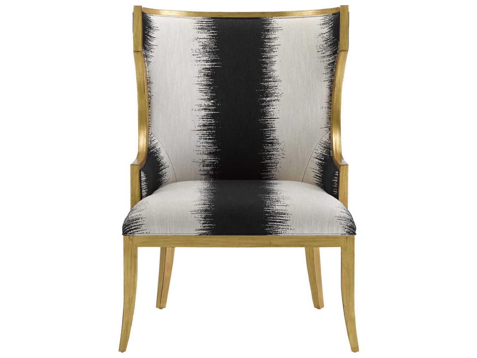 Currey & Company Garson Black Fabric Accent Chair