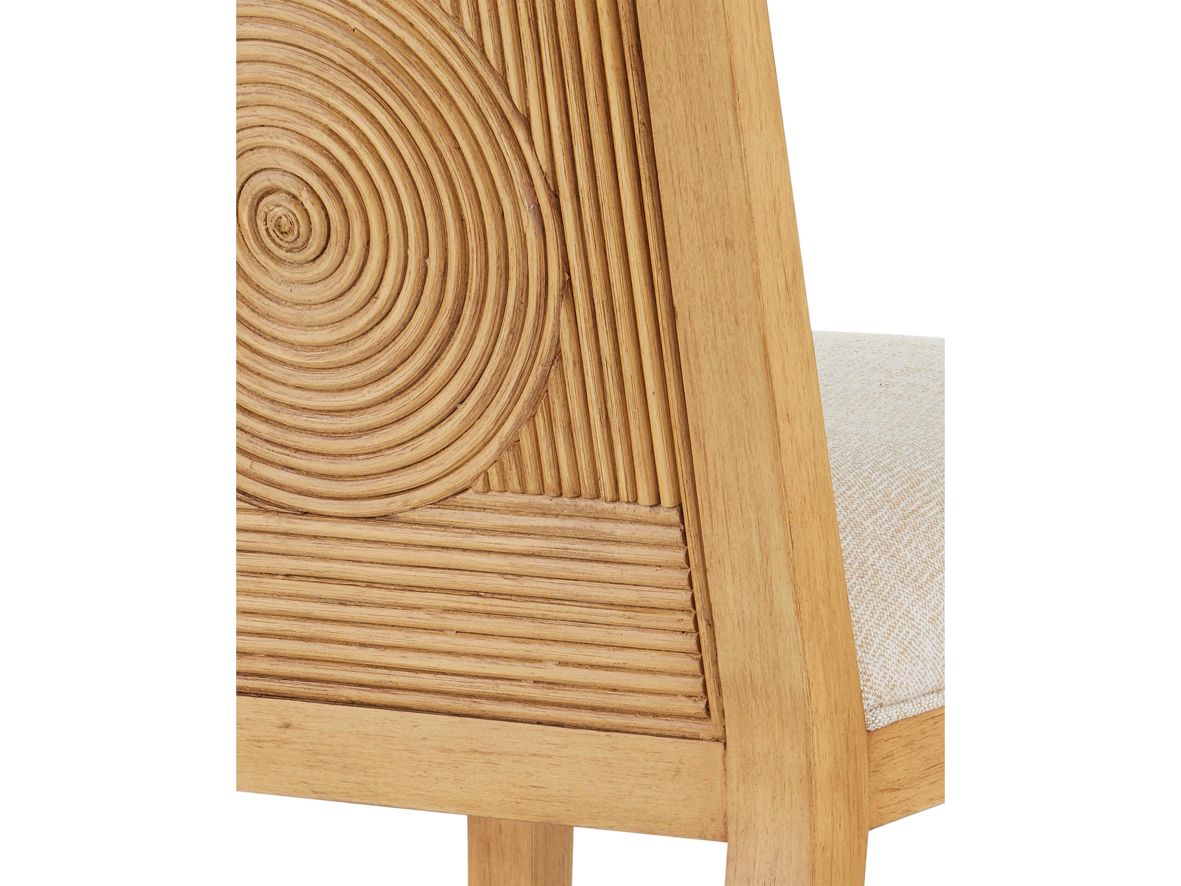 Currey & Company Santos Sea Sand Uv Liller Malt Satin Brass Upholstered Mahogany Wood Counter Stool