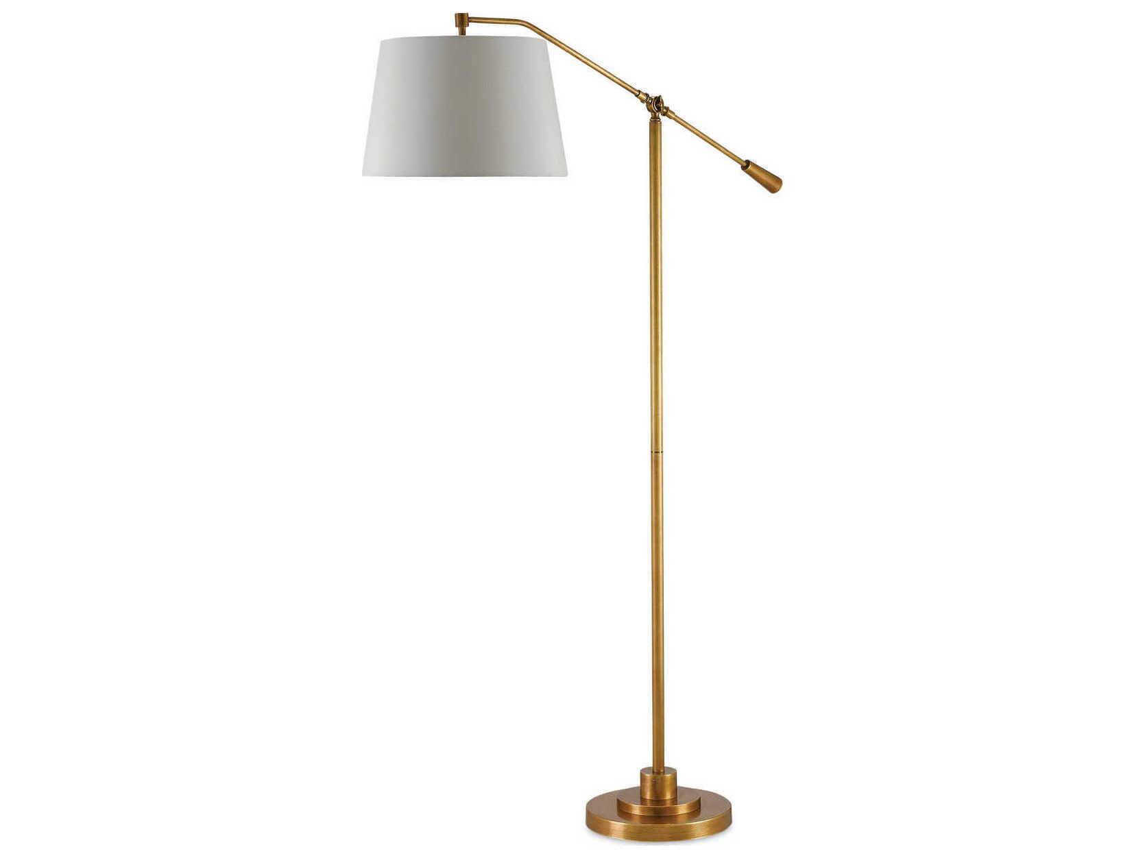 Currey & Company Maxstoke Antique Brass Floor Lamp