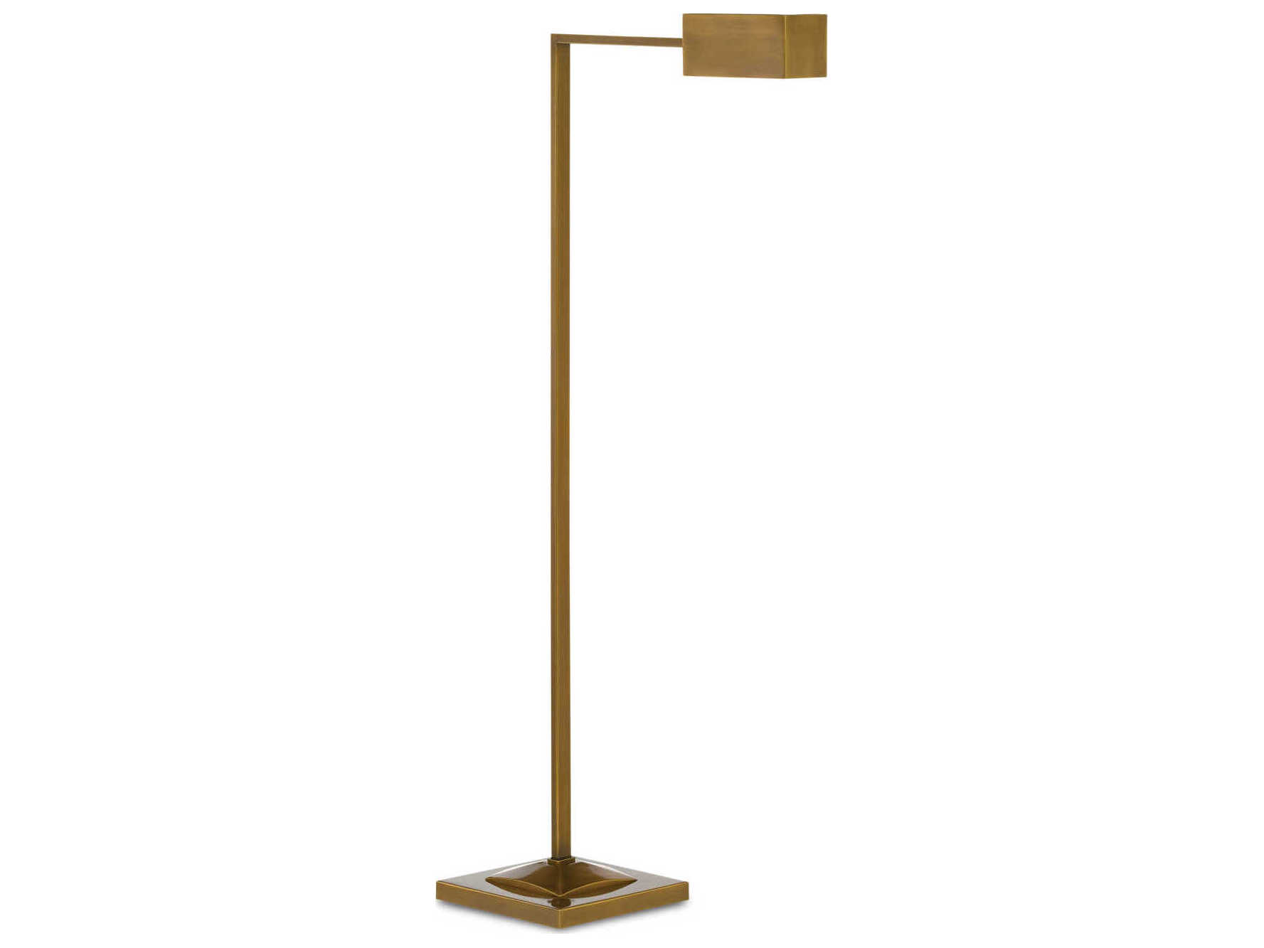 Currey & Company Ruxley Polished Antique Brass Floor Lamp