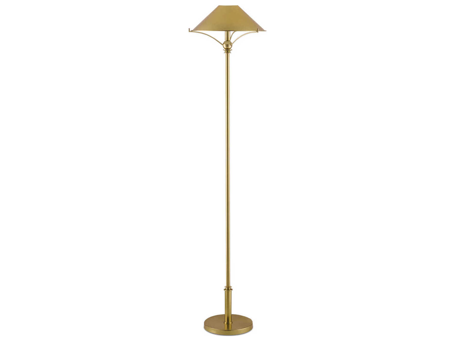 Currey & Company Maarla Polished Brass Floor Lamp