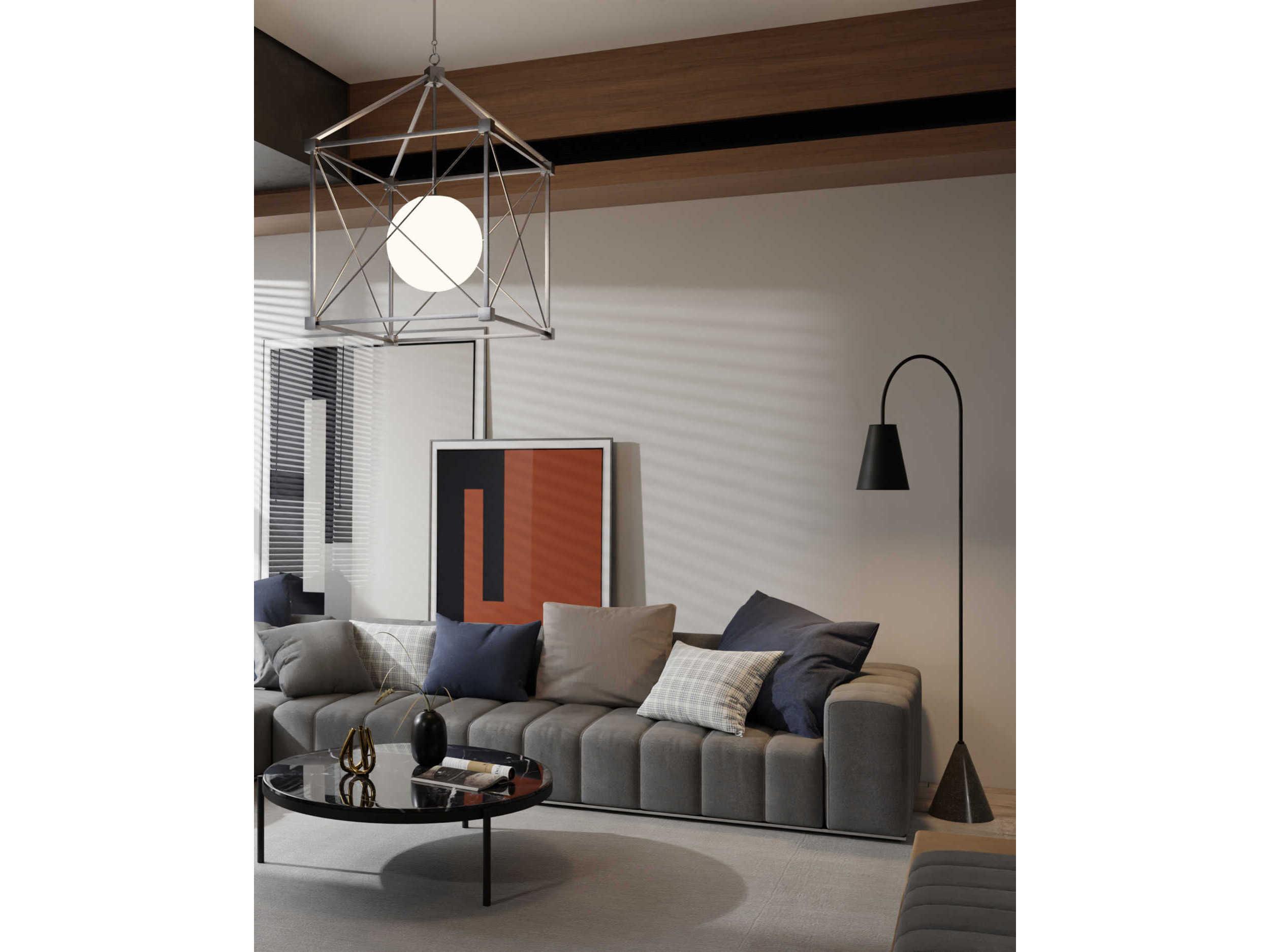 Currey & Company Lotz Black Iron Silver Floor Lamp