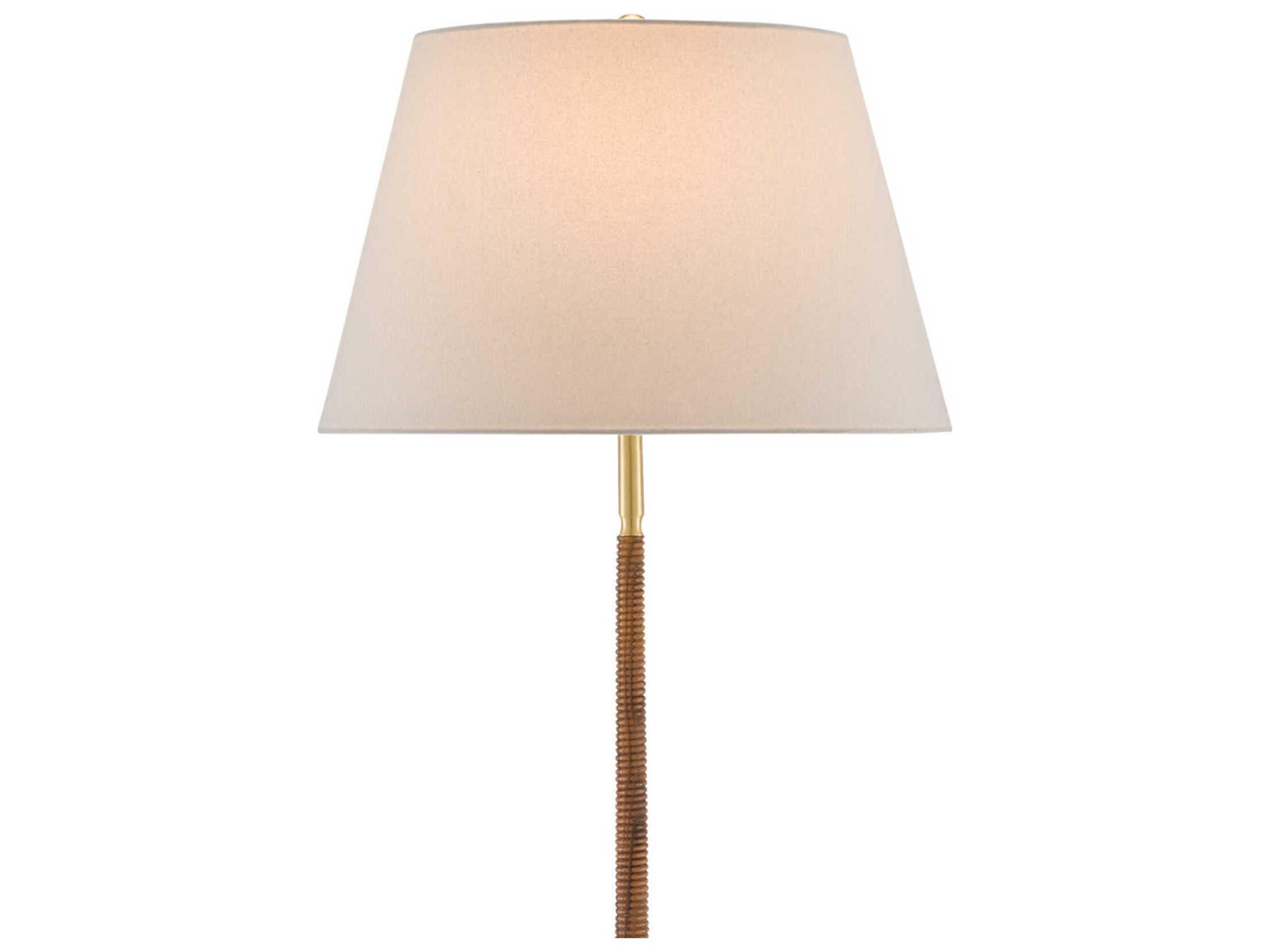 Currey & Company Circus Natural Brushed Brass Floor Lamp