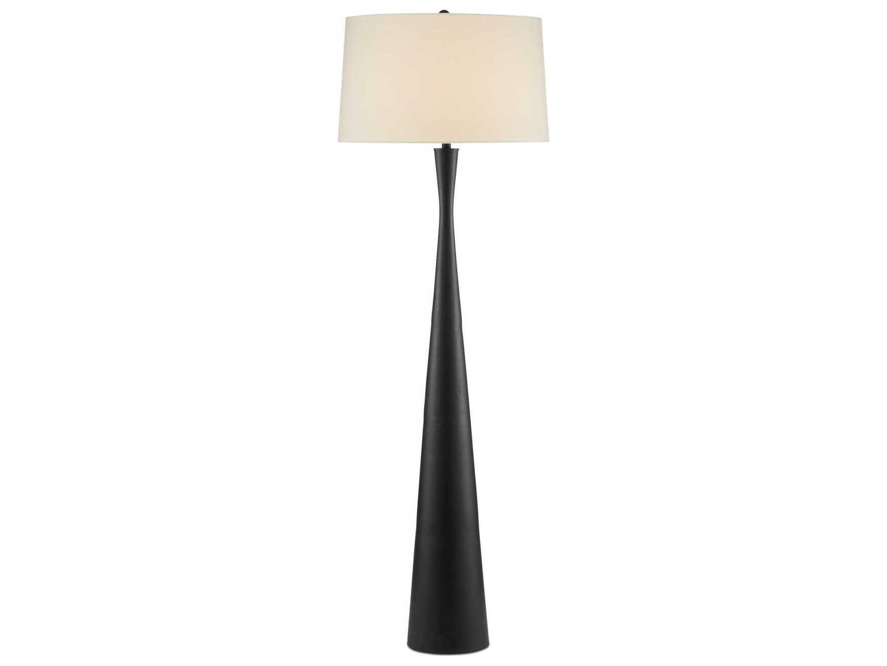 Currey & Company Montenegro Matte Black Floor Lamp