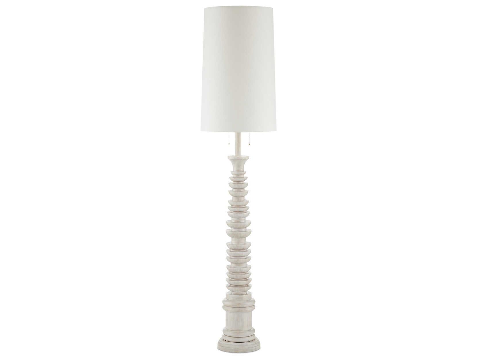 Currey & Company Malayan Whitewash Floor Lamp