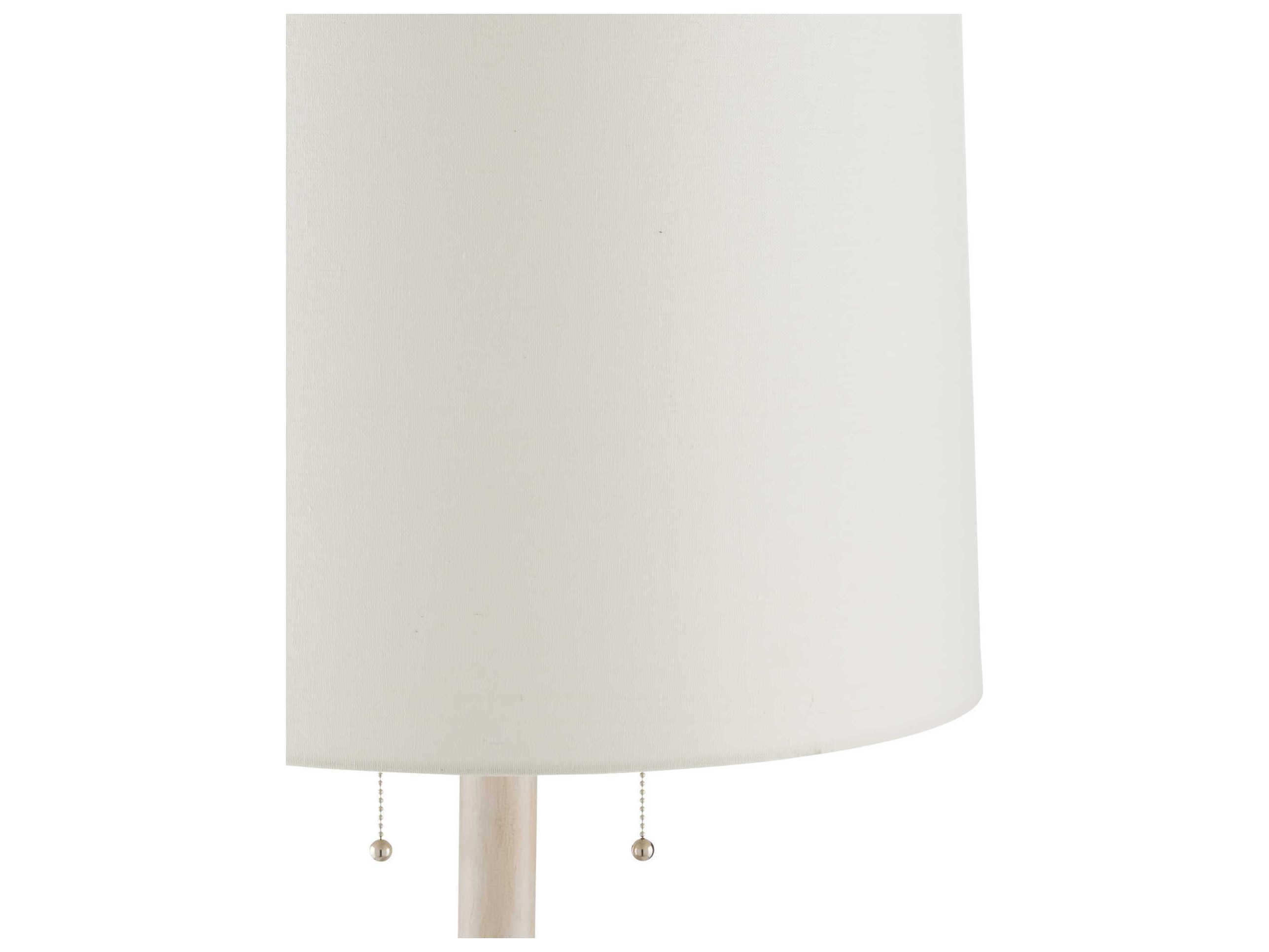 Currey & Company Malayan Whitewash Floor Lamp