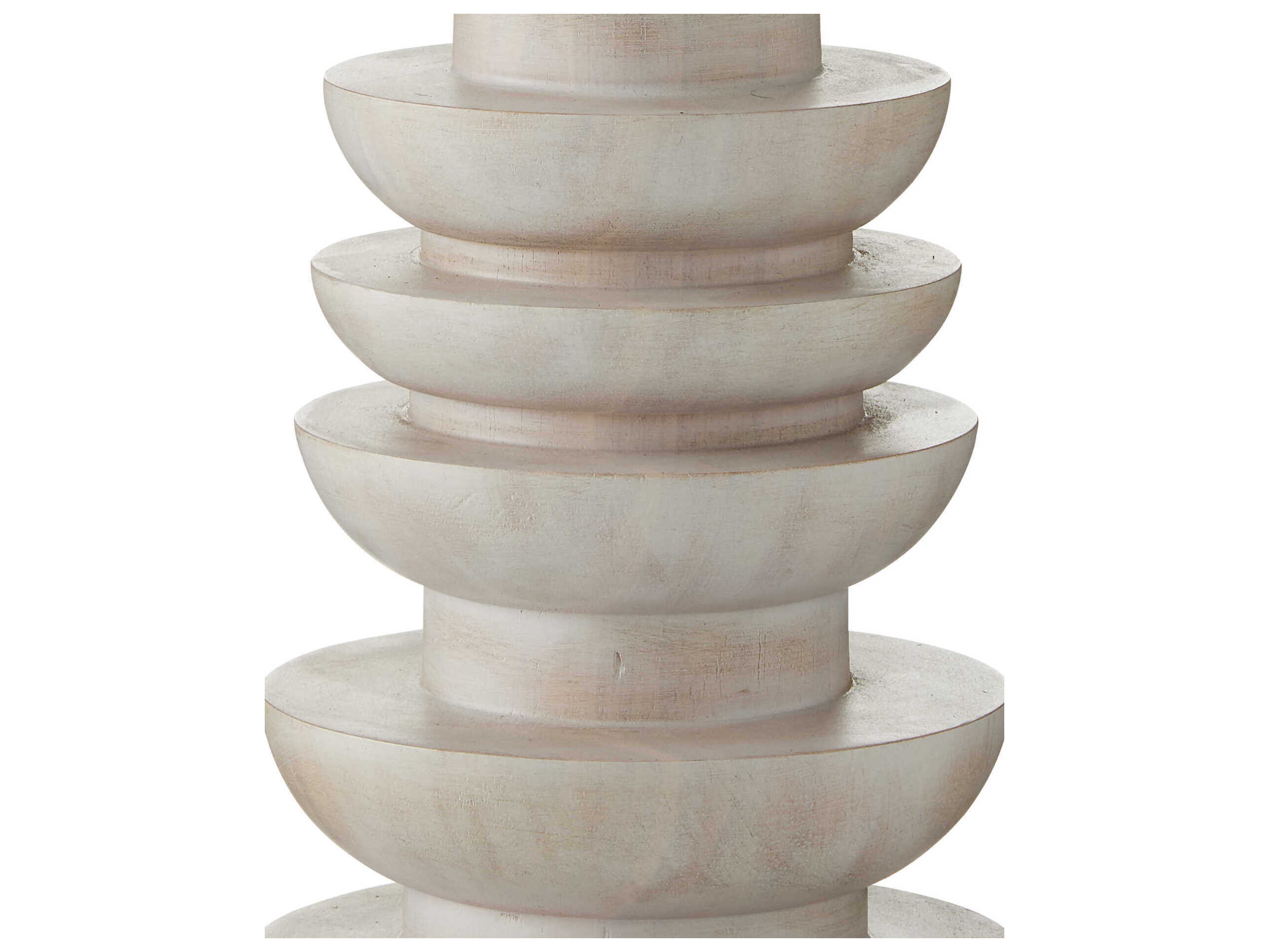 Currey & Company Malayan Whitewash Floor Lamp