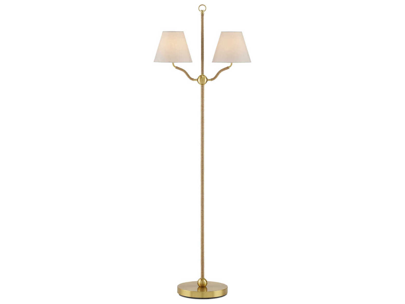 Currey & Company Sirocco Antique Brass Floor Lamp