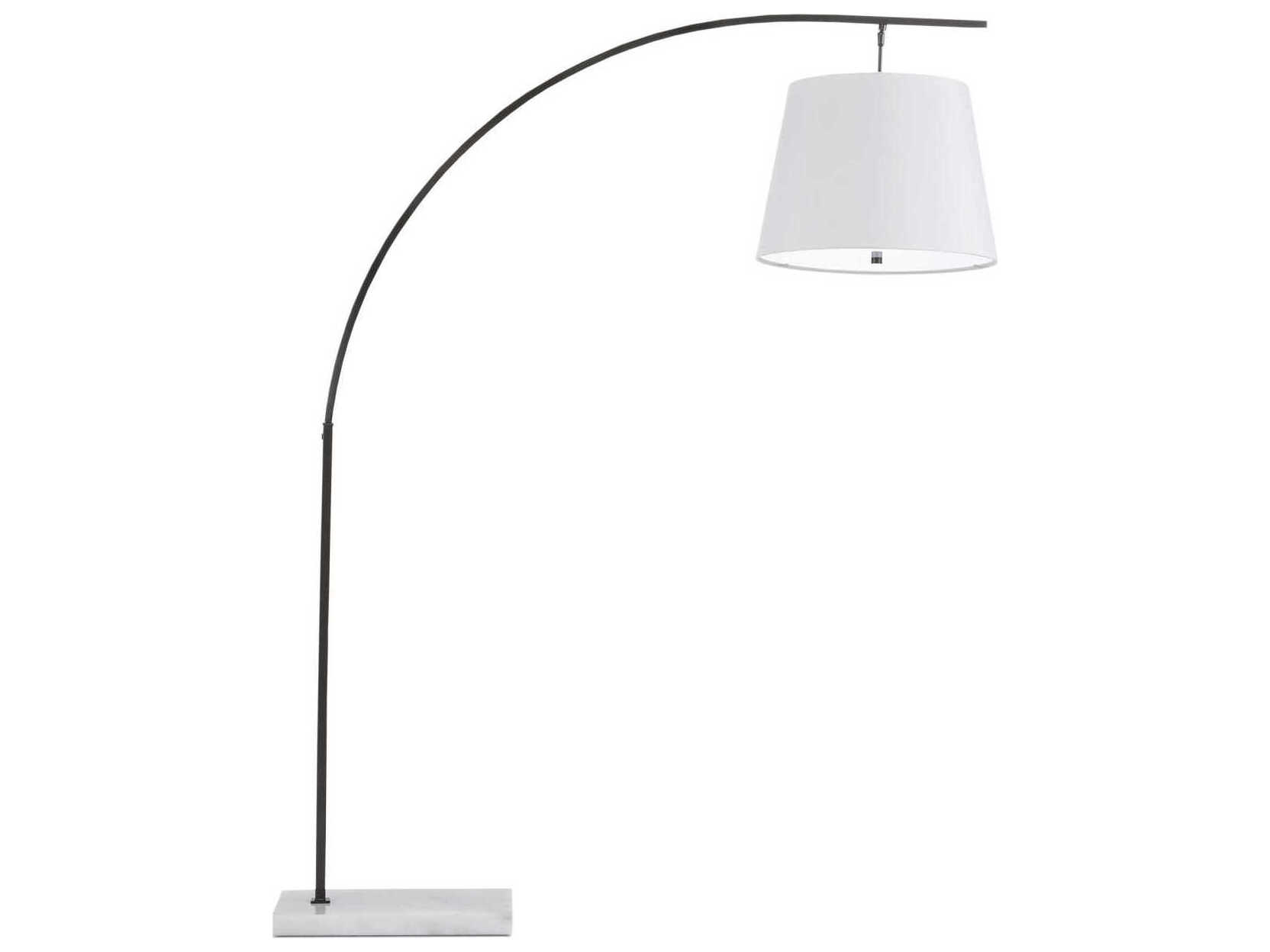 Currey & Company Cloister Oil Rubbed Bronze White Floor Lamp