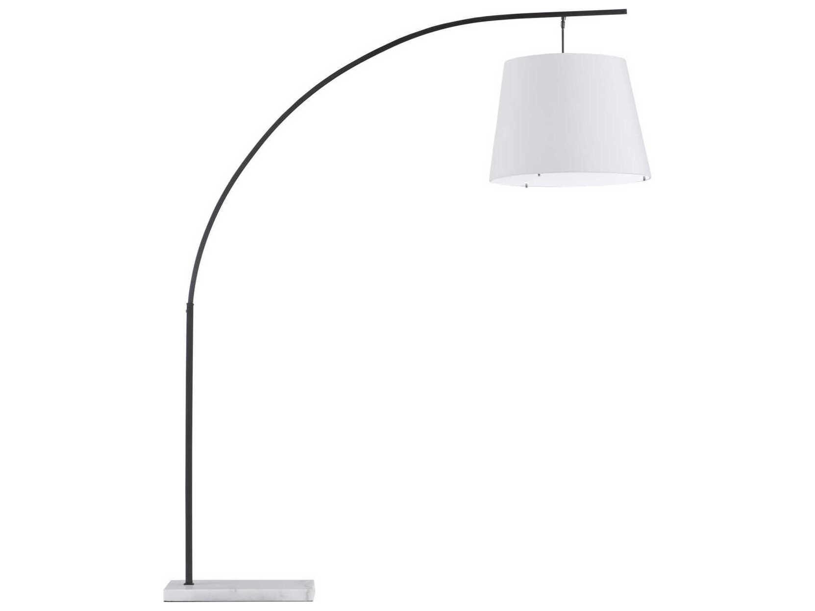 Currey & Company Cloister Oil Rubbed Bronze White Off Shantung Floor Lamp