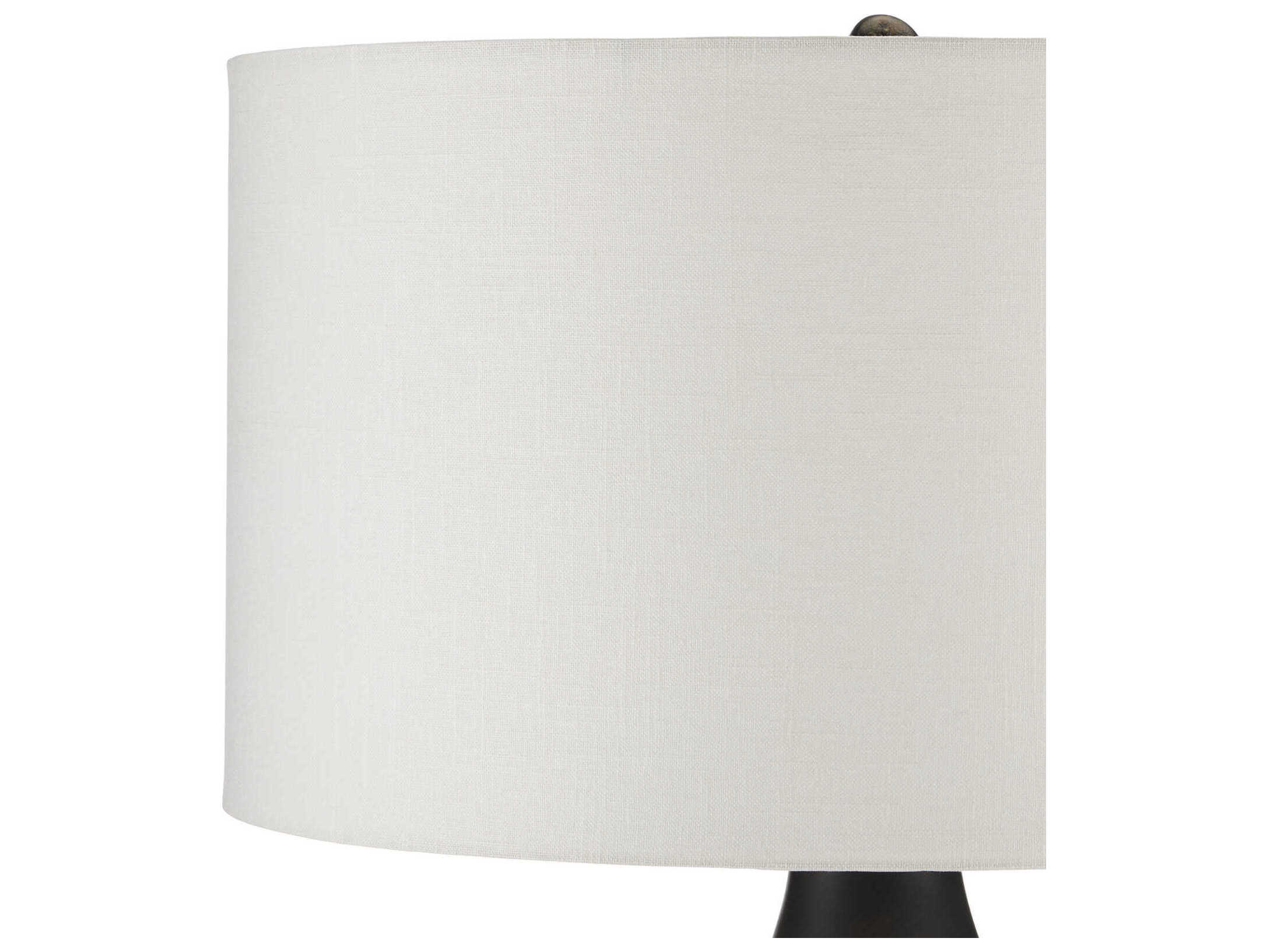 Currey & Company Brigadier Antique Brass Black Whitewash Floor Lamp