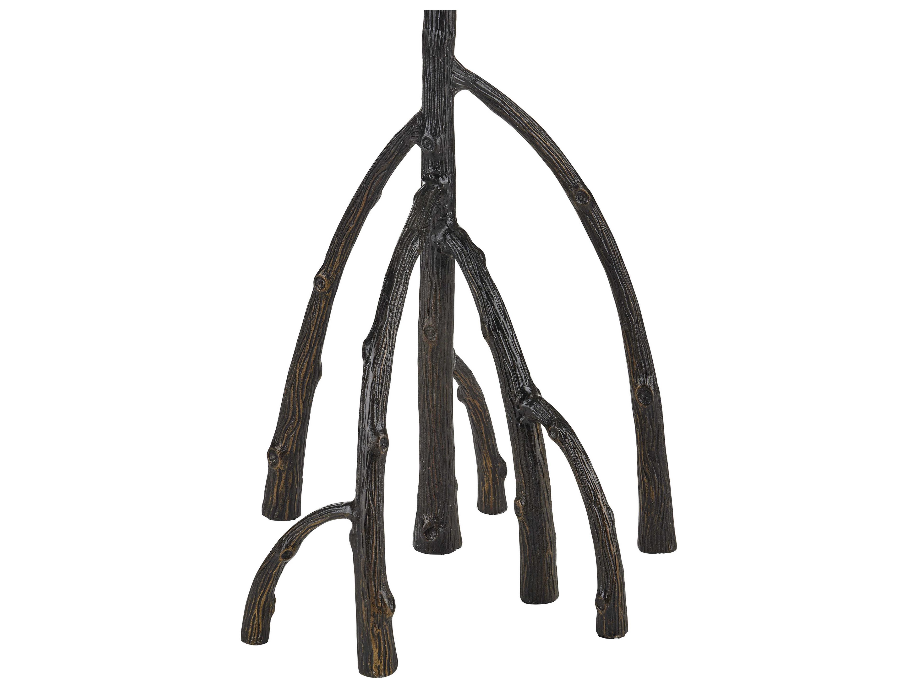 Currey & Company Mangrove Bronze Grasscloth Floor Lamp