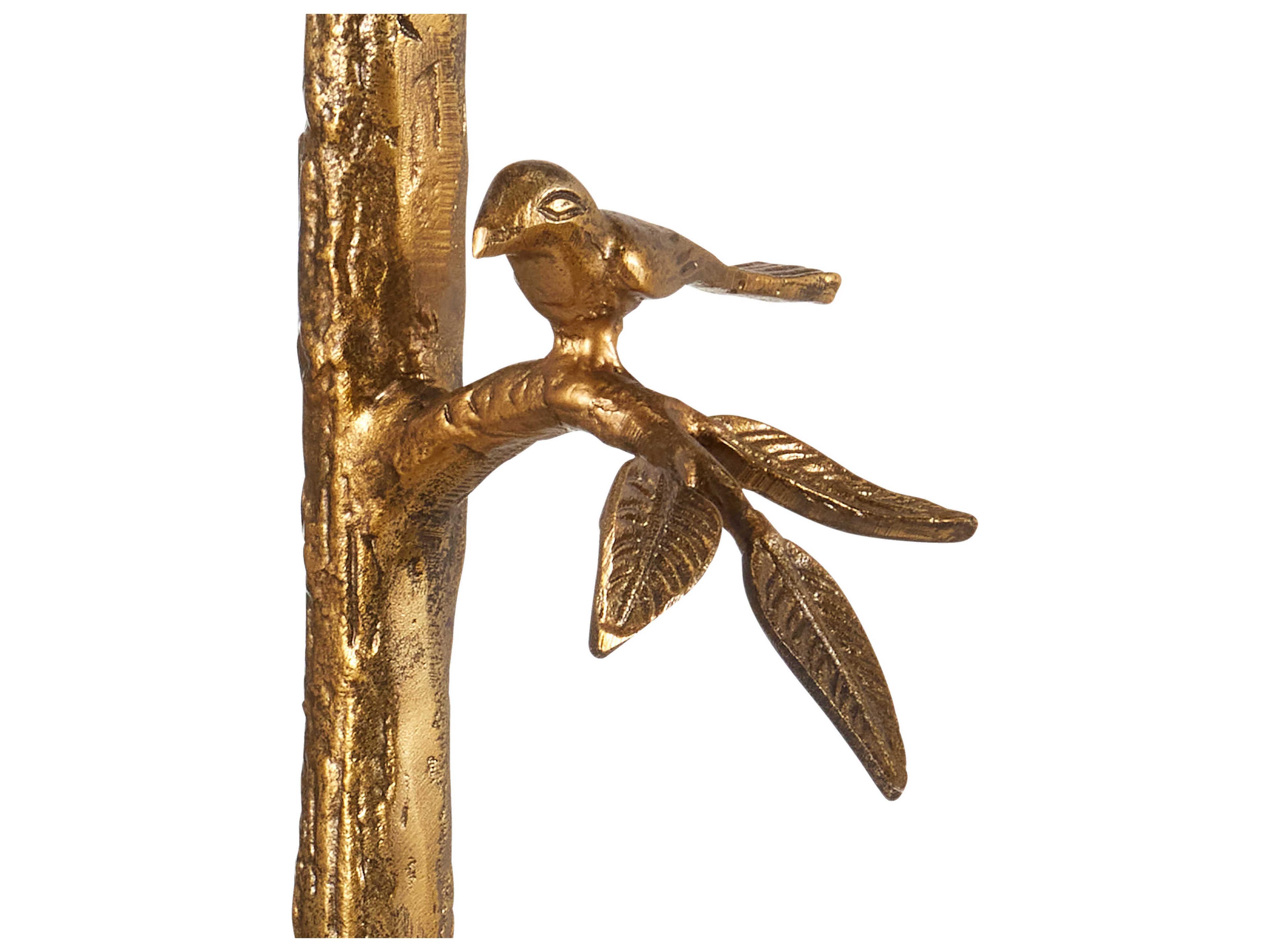 Currey & Company Piaf Antique Brass Off White Linen Floor Lamp