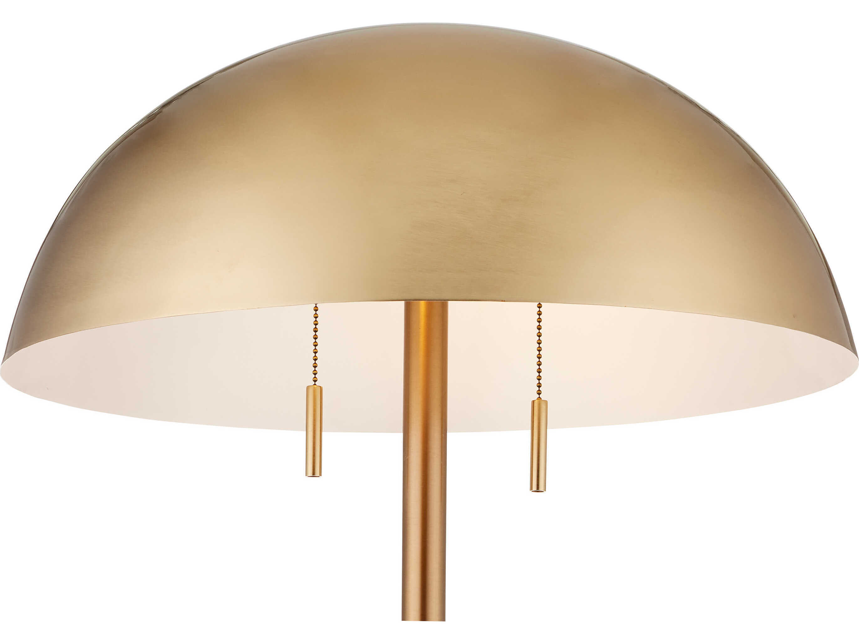 Currey & Company Miles Brass Natural Metal Floor Lamp