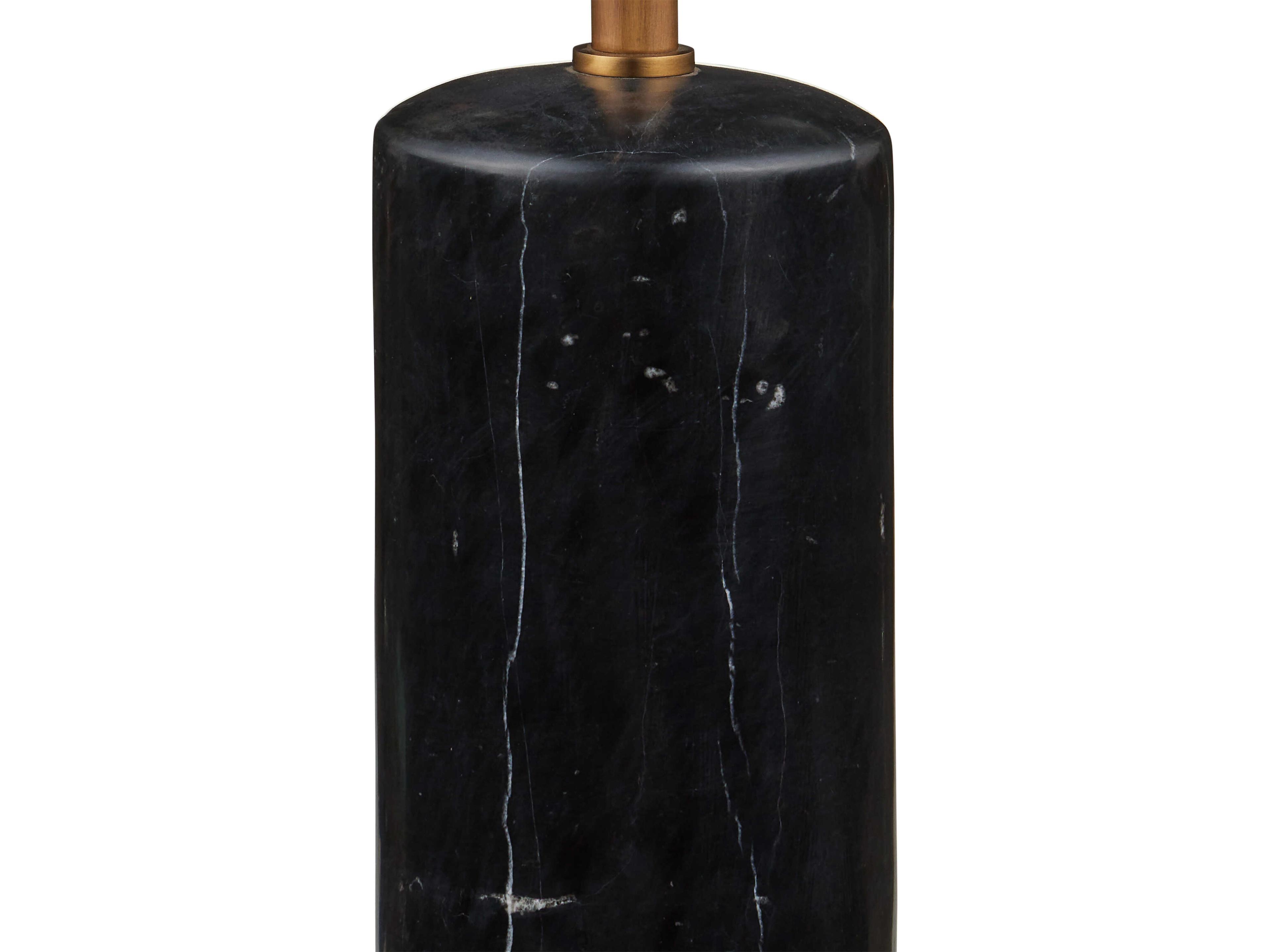 Currey & Company Martini Black Brushed Brass Floor Lamp