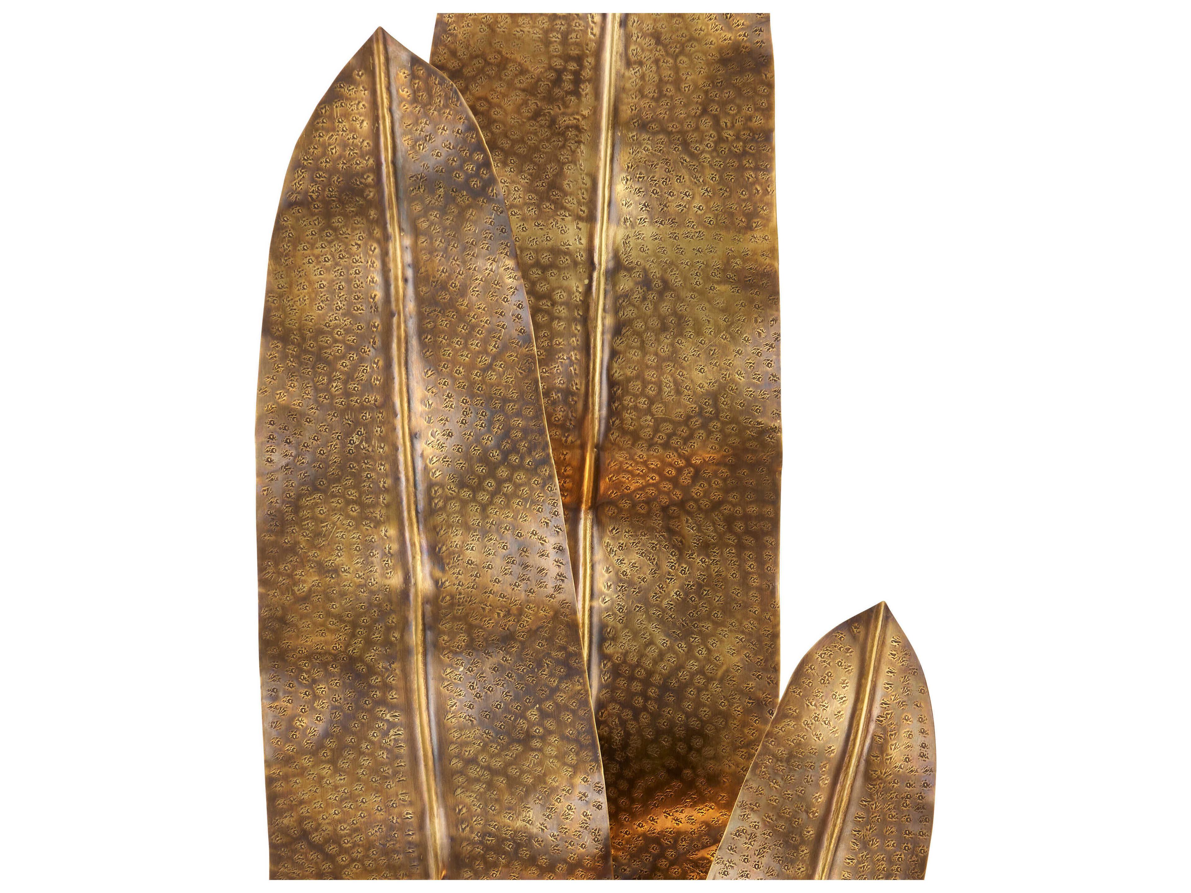 Currey & Company Musa Vintage Brass Black Floor Lamp