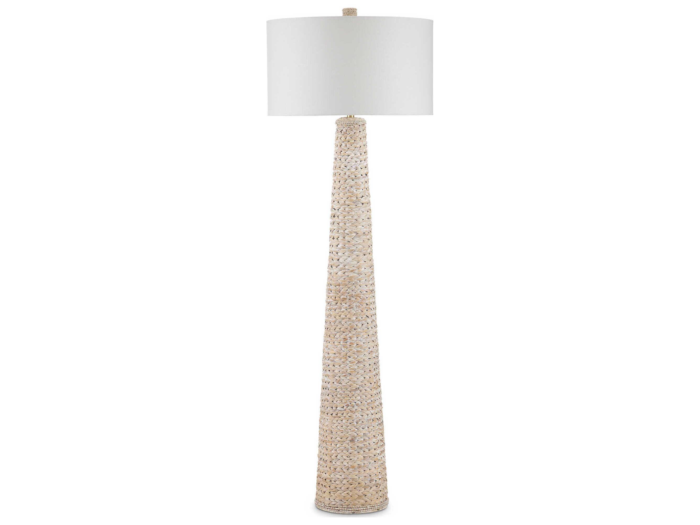 Currey & Company Birdsong Whitewash Floor Lamp