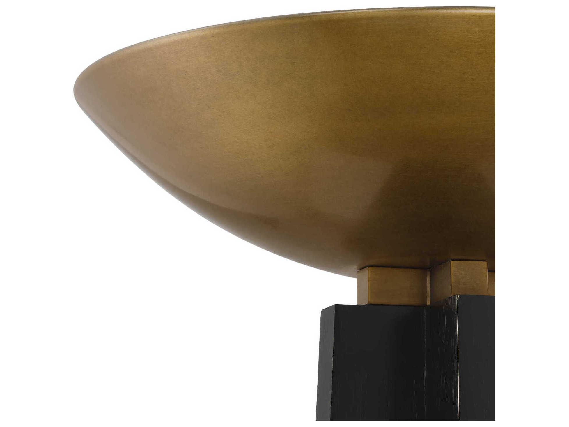 Currey & Company Calyx 1-Light Black Antique Brass Floor Lamp