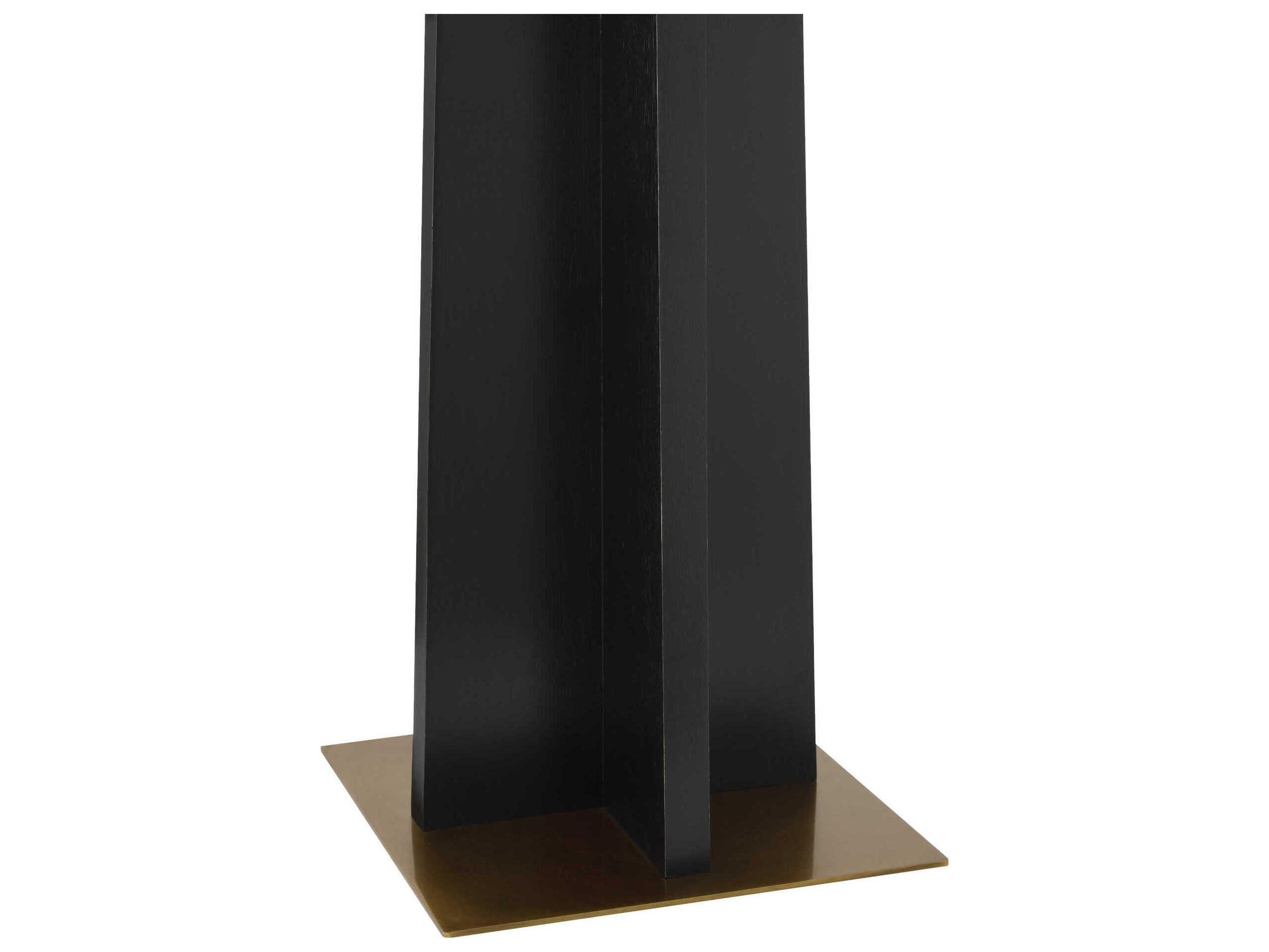 Currey & Company Calyx 1-Light Black Antique Brass Floor Lamp