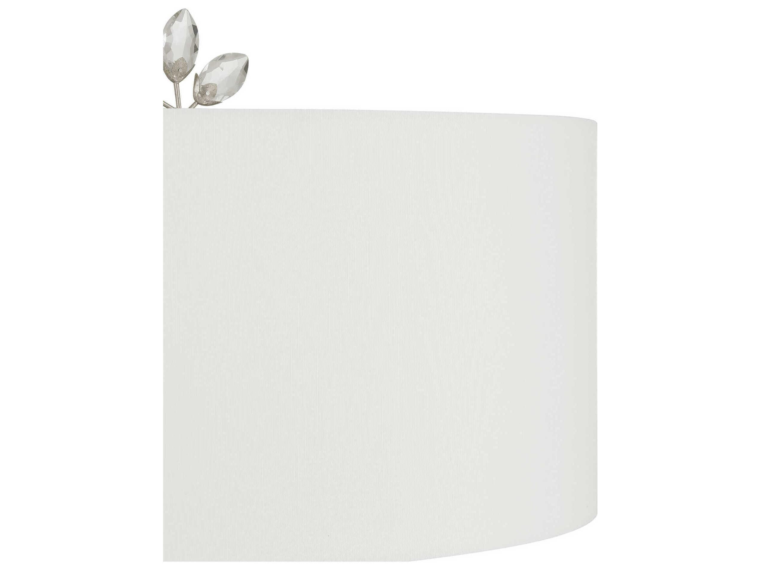 Currey & Company Forget-Me-Not 2-Light Silver Leaf Floor Lamp