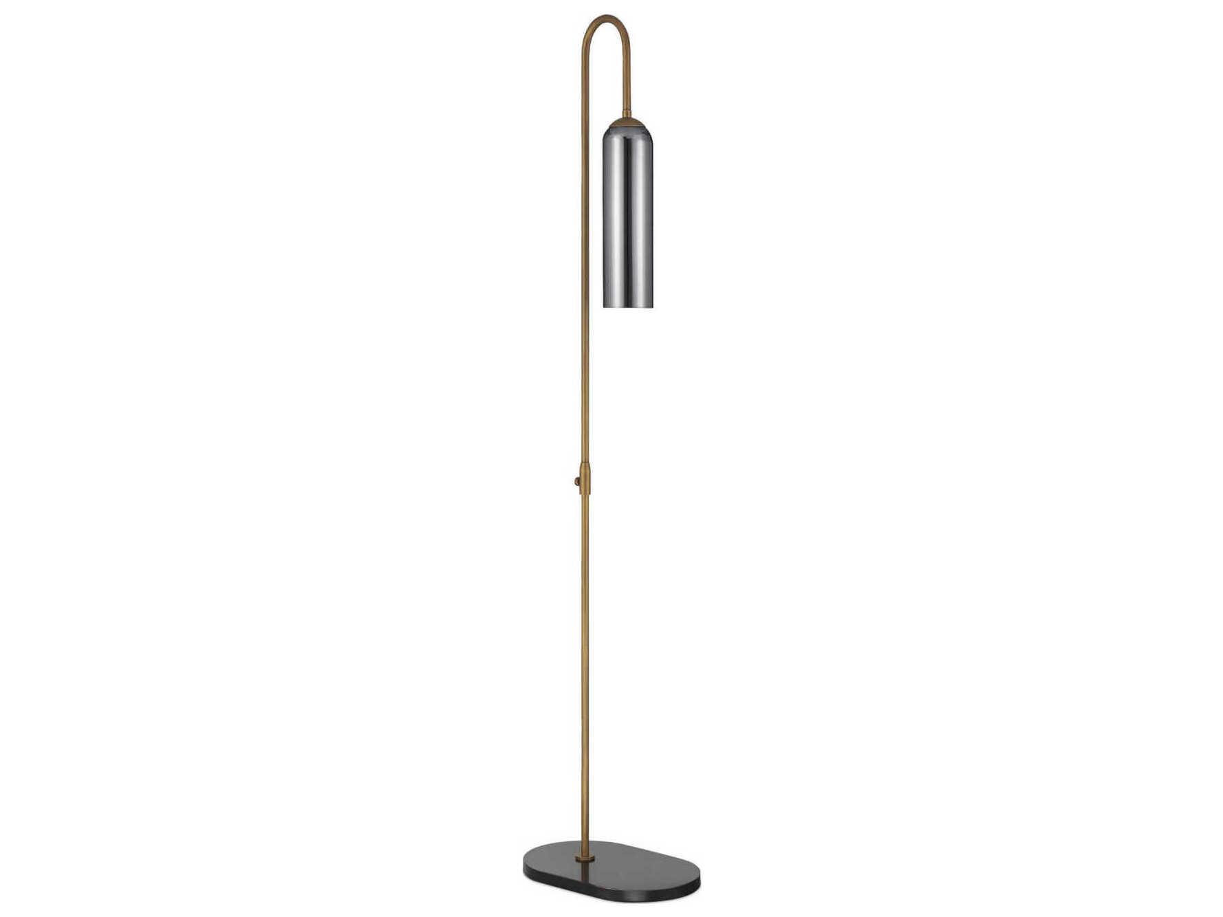Currey & Company Severn Smoked Glass Bronze Floor Lamp