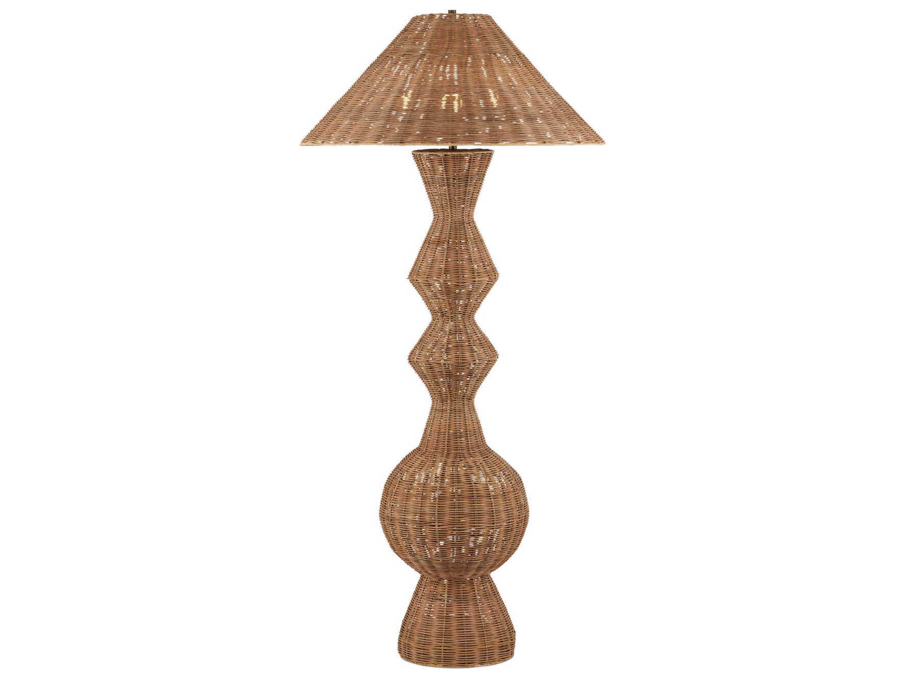 Currey & Company Nirvana 3-Light Natural Floor Lamp