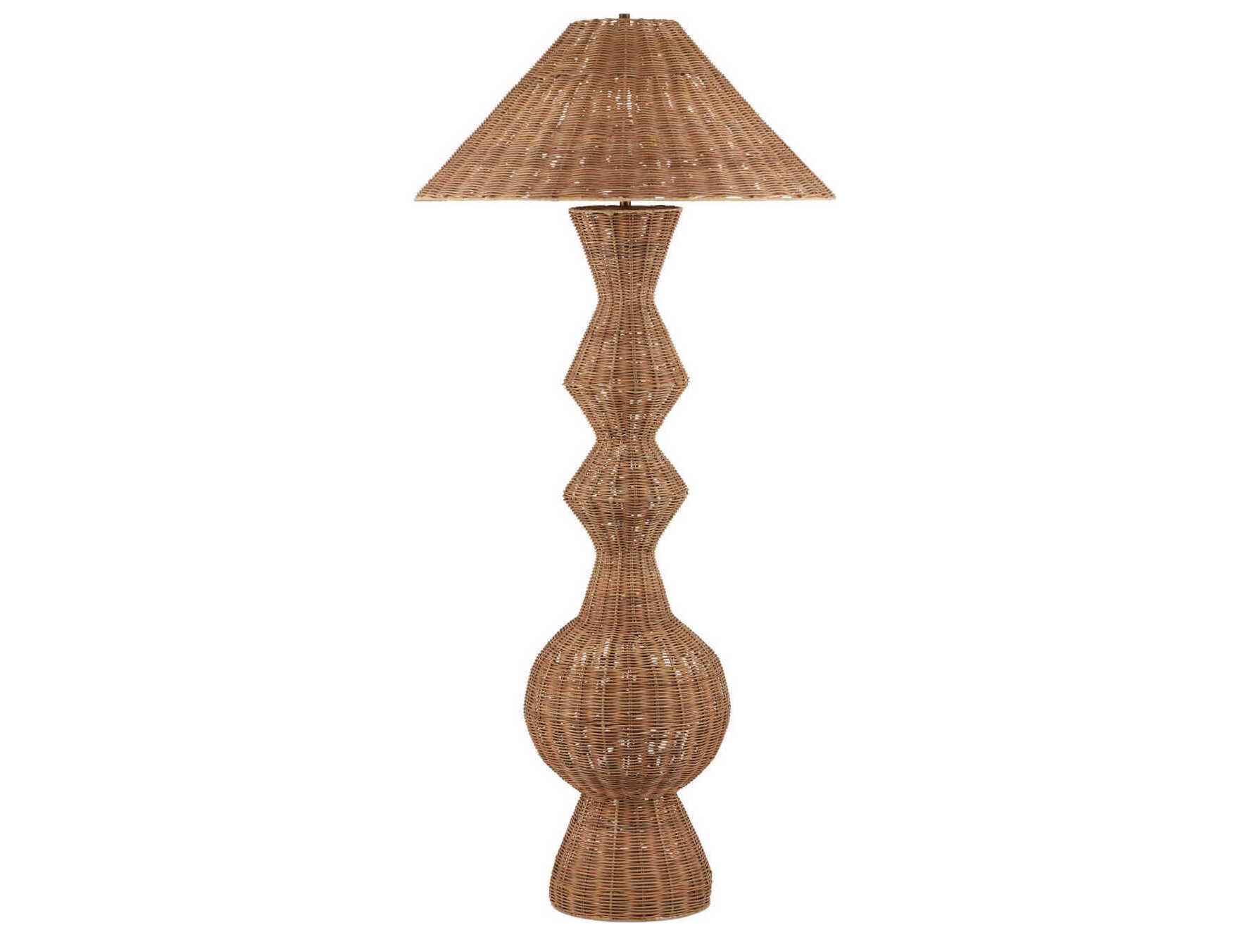 Currey & Company Nirvana 3-Light Natural Floor Lamp