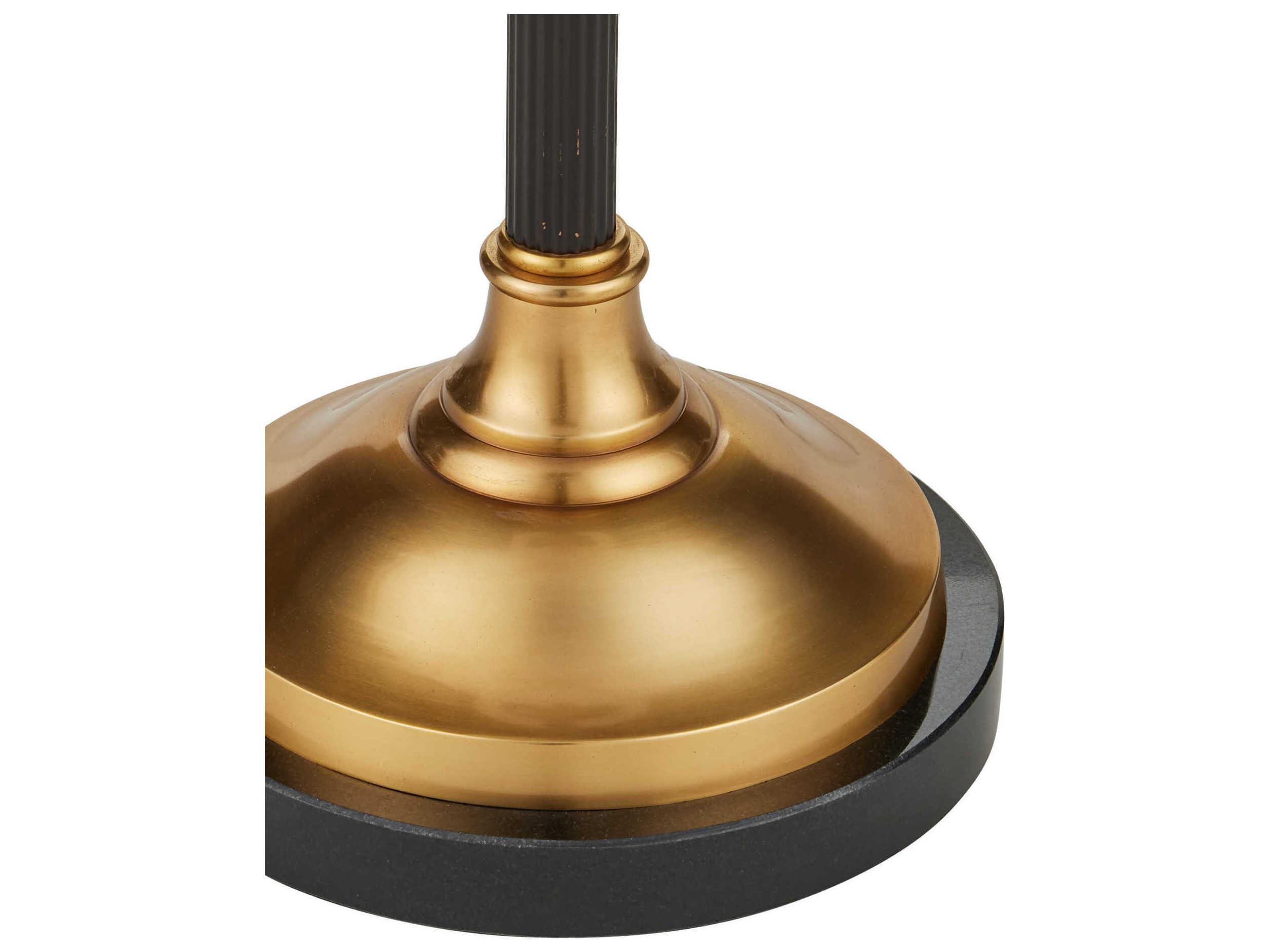 Currey & Company Haines Bronze Vintage Brass Traditional Floor Lamp