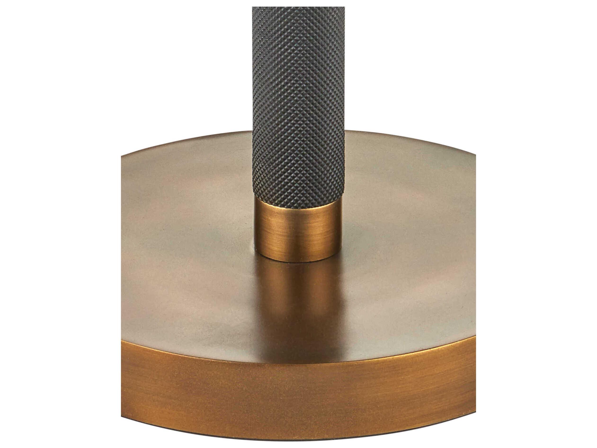 Currey & Company Gavin Brass Antique Matte Black Floor Lamp