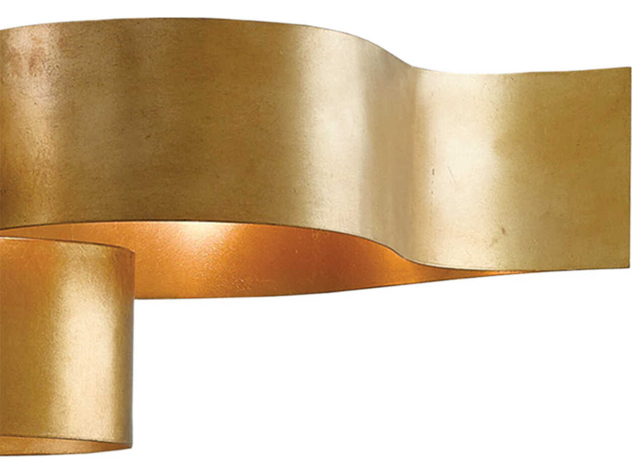 Currey & Company Grand Lotus 6-Light Antique Gold Leaf Island Pendant