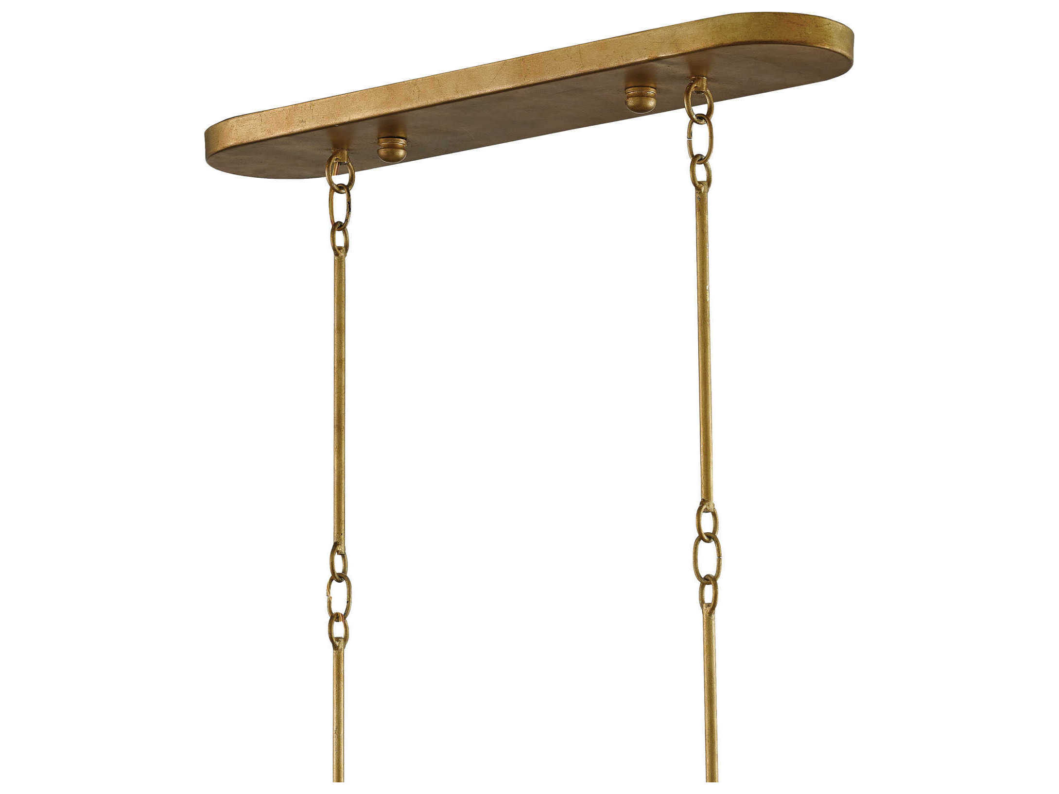 Currey & Company Grand Lotus 6-Light Antique Gold Leaf Island Pendant