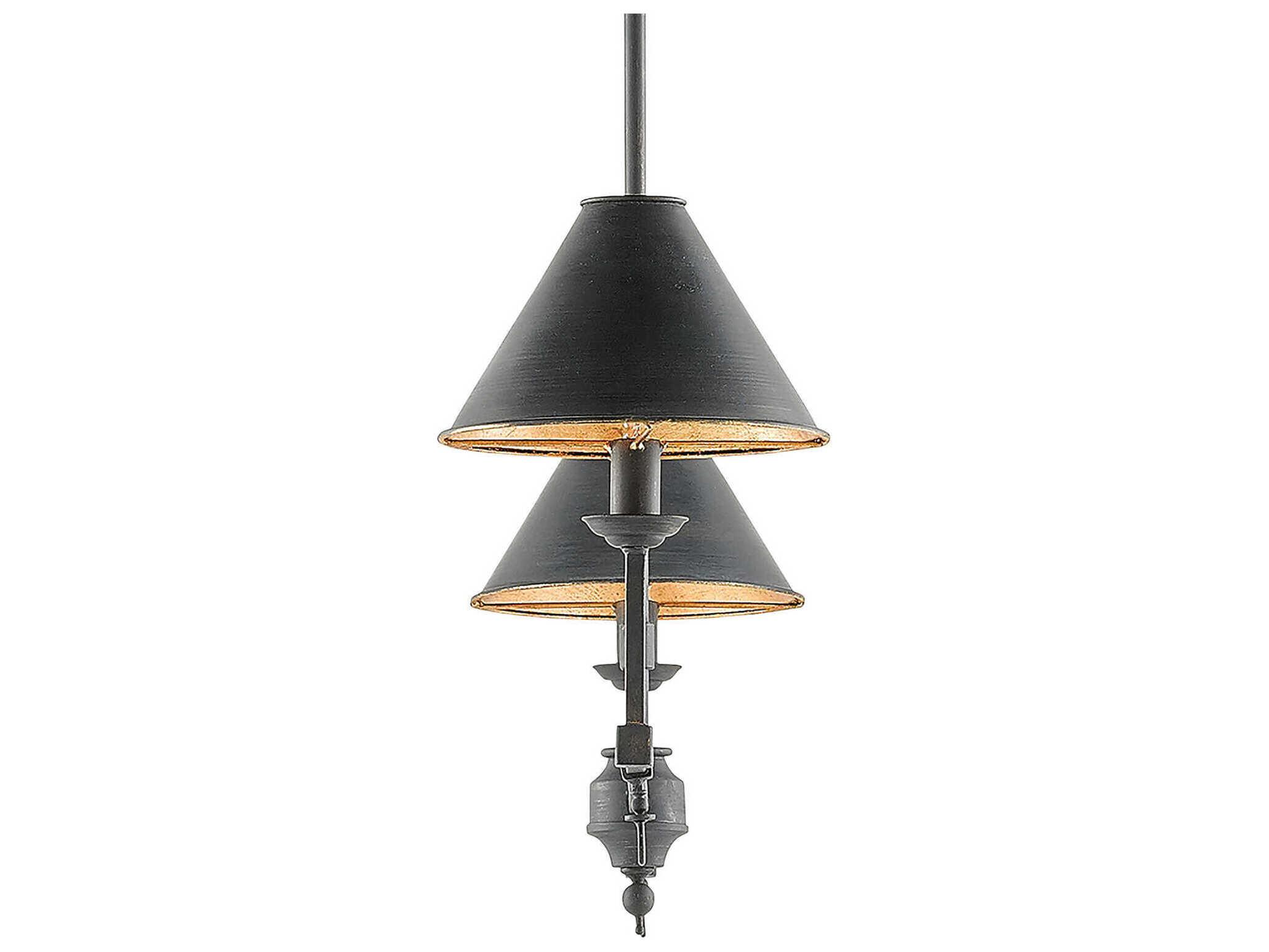 Currey & Company Prosperity 2-Light Black Island Pendant
