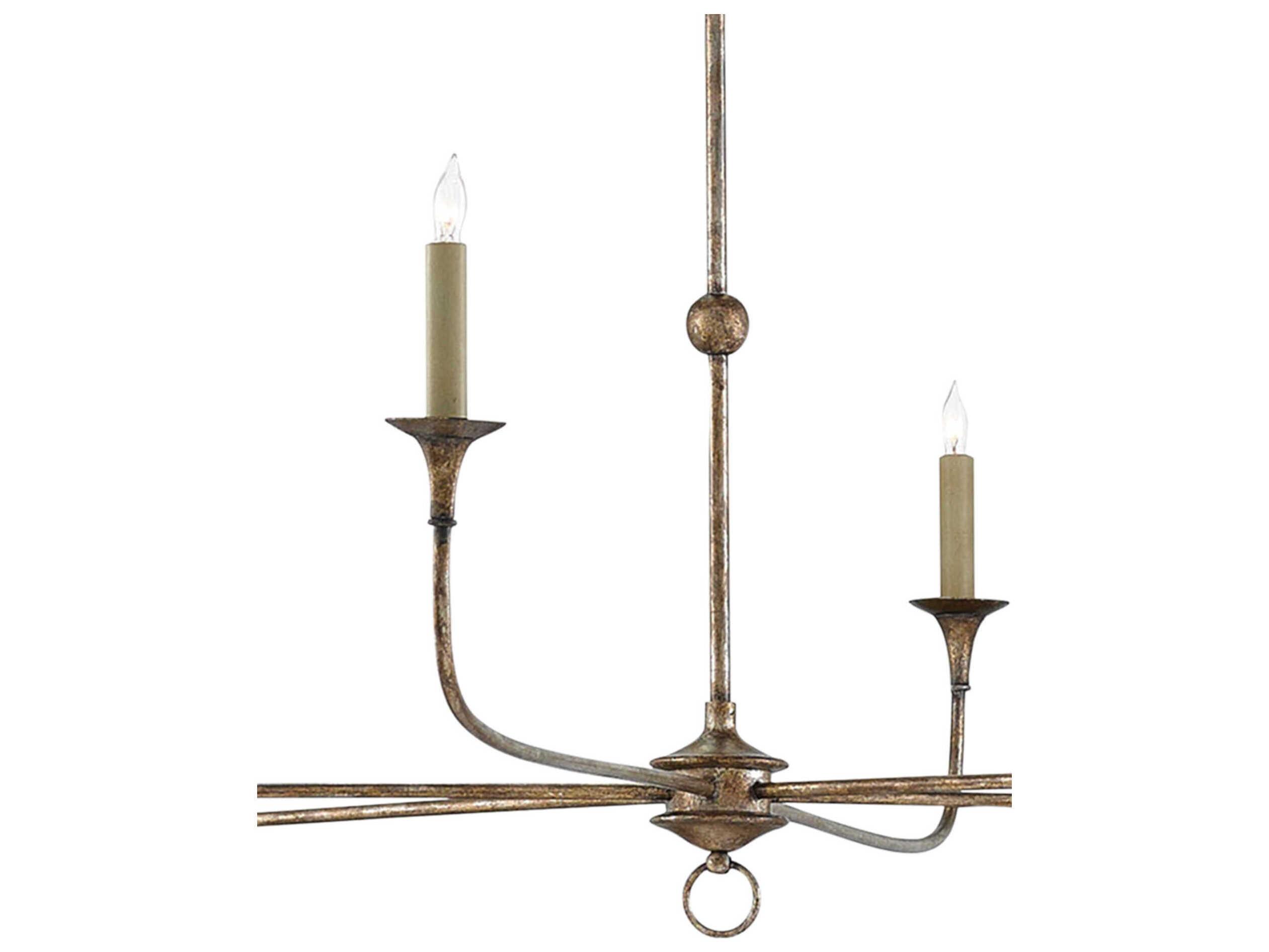 Currey & Company Nottaway 6-Light Pyrite Bronze Candelabra Chandelier