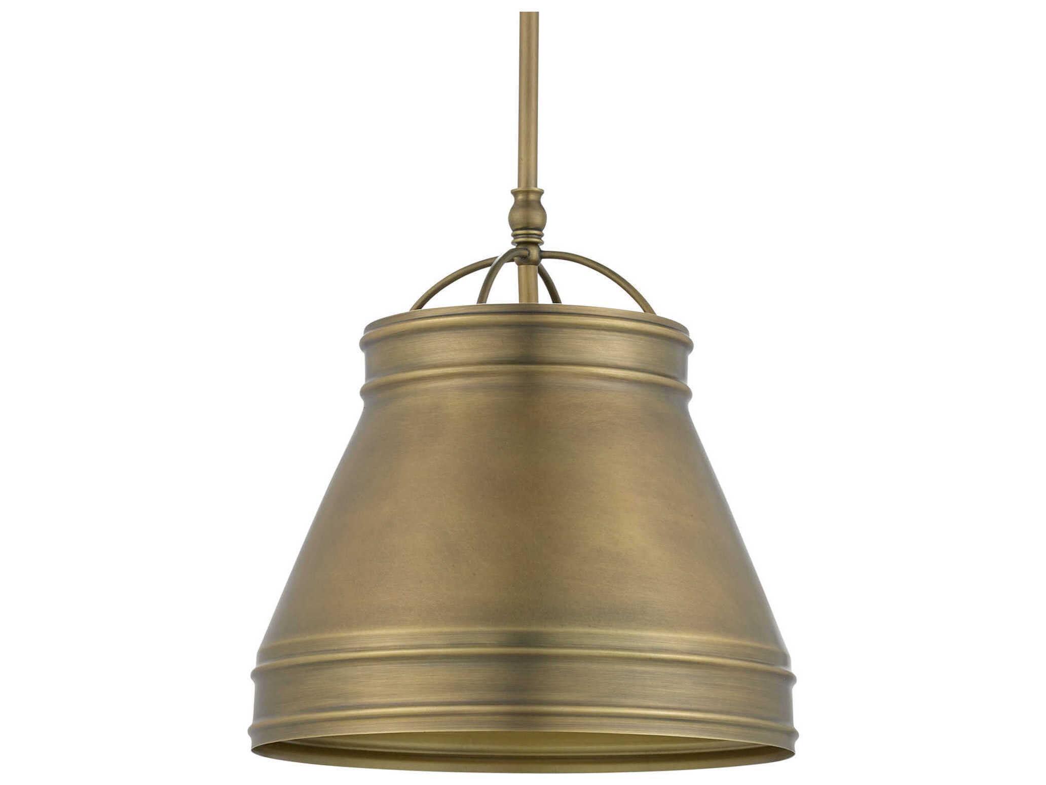 Currey & Company Lumley 1-Light Antique Brass Pendant