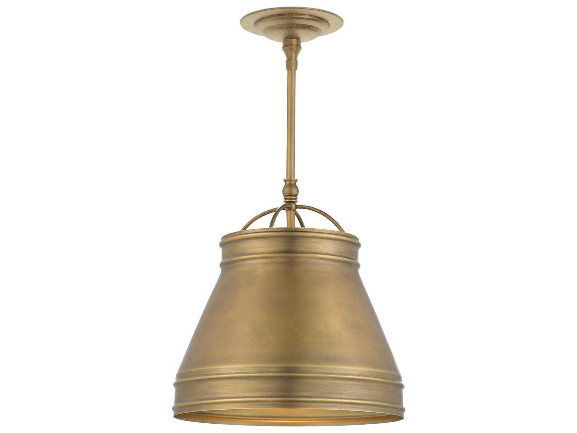 Currey & Company Lumley 1-Light Antique Brass Pendant
