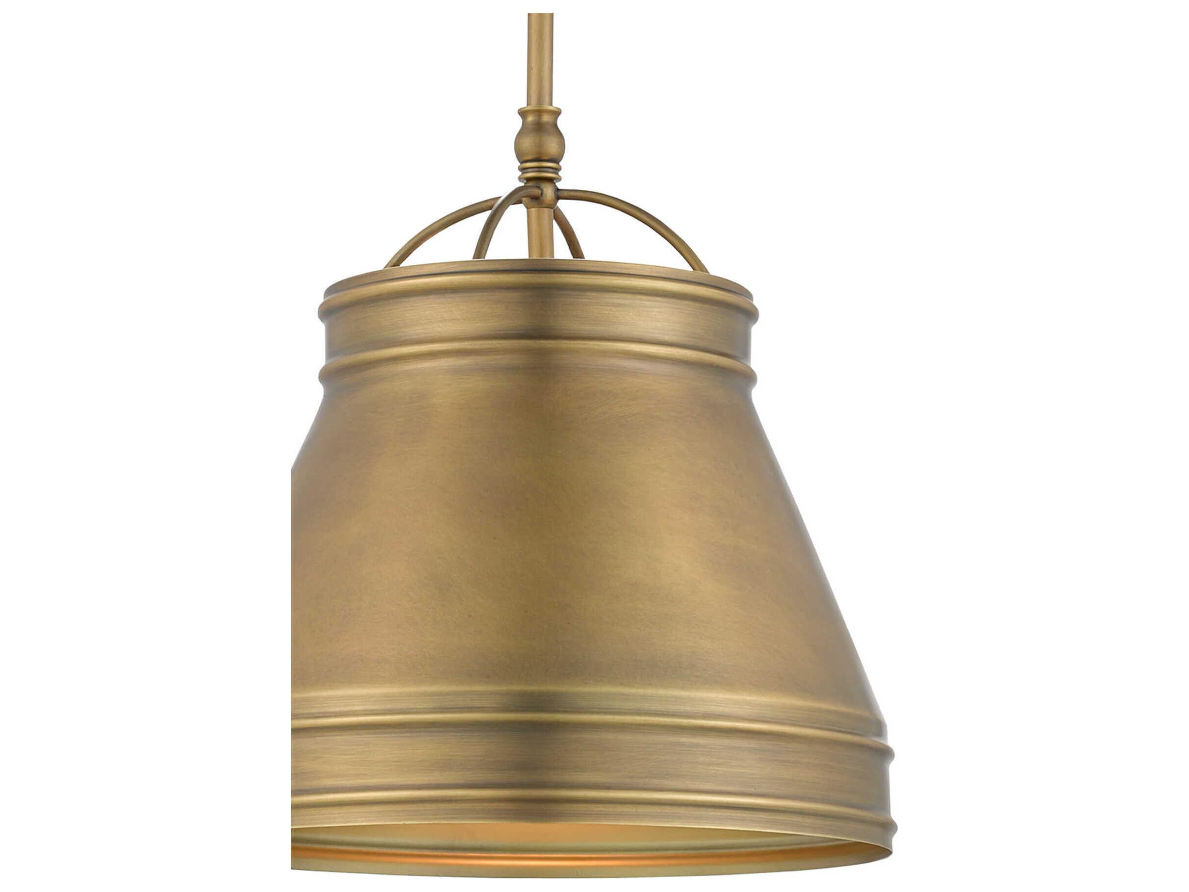 Currey & Company Lumley 1-Light Antique Brass Pendant