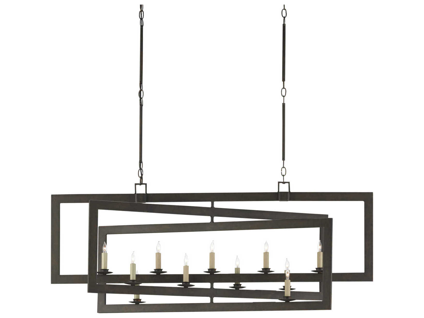 Currey & Company Middleton 11-Light Bronze Gold Island Pendant